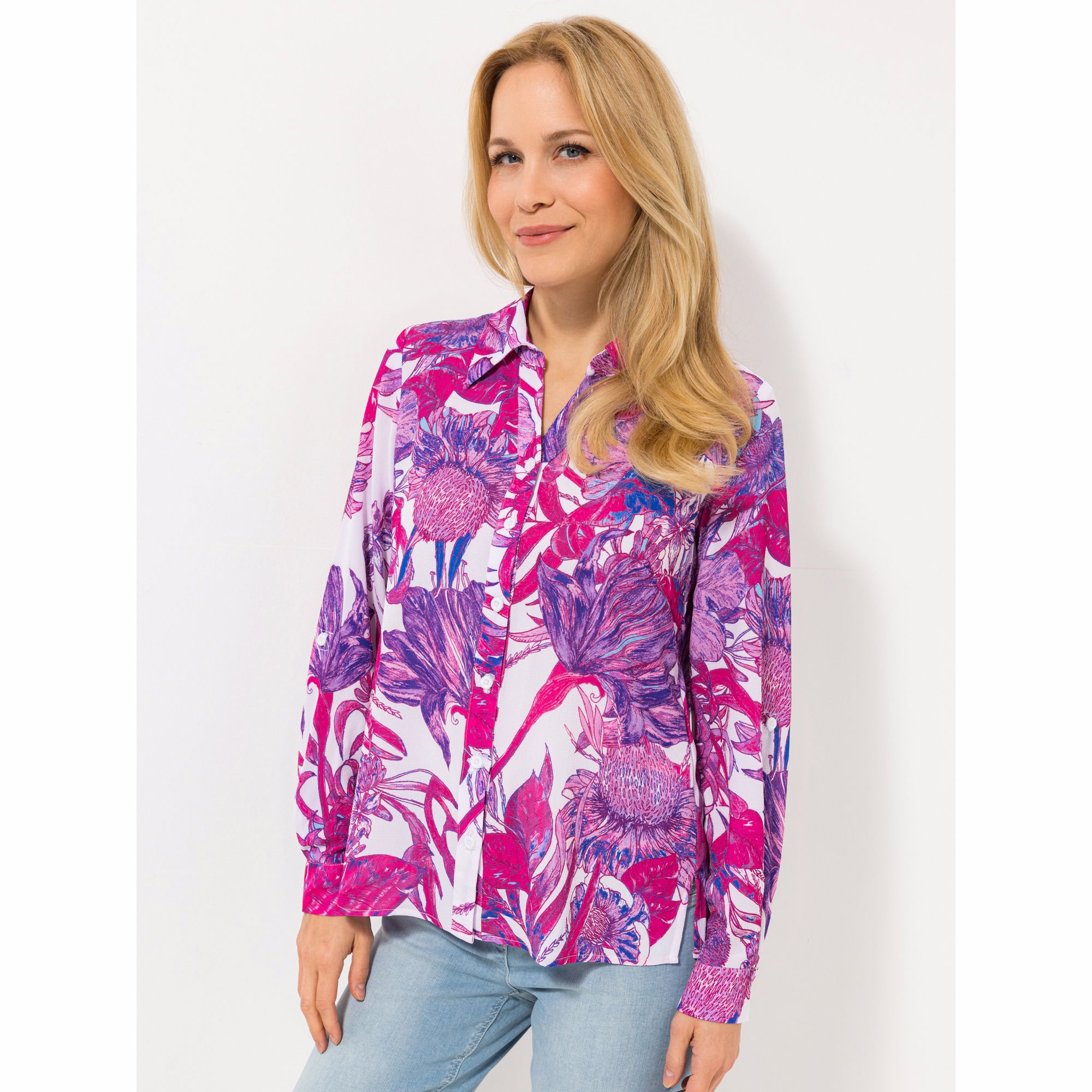 DAWID by Dawid Tomaszewski Bluse, 1/1 Arm Hemdblusenkragen figurumspielend