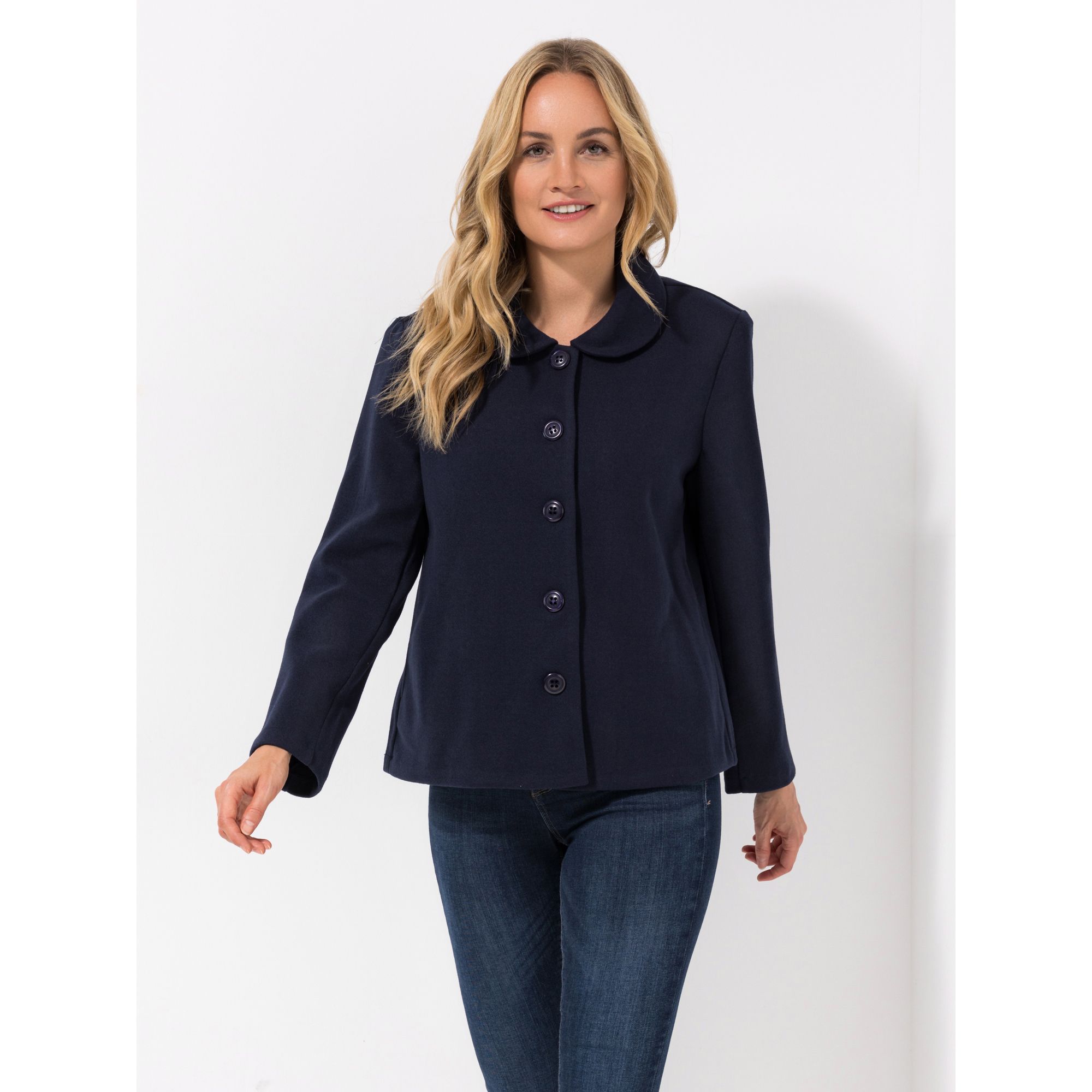 KIM & CO. Blazer, 1/1-Arm Luxus-Jersey Knopfleiste figurumspielend