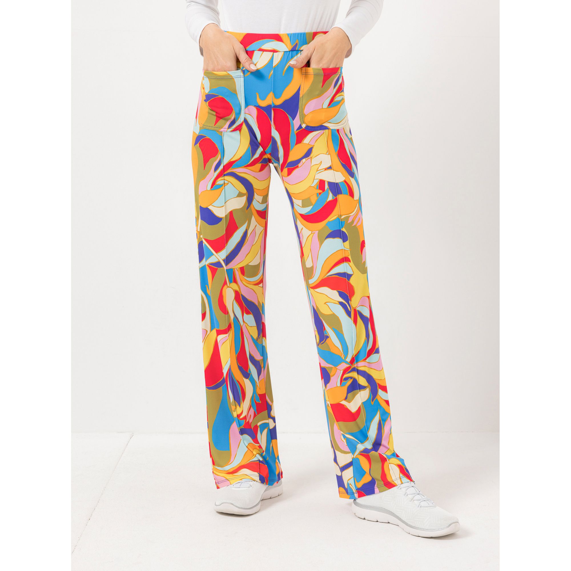 ANNI FOR FRIENDS Jerseyhose Amelie Rundumdehnbund augesetze Taschen weites Bein