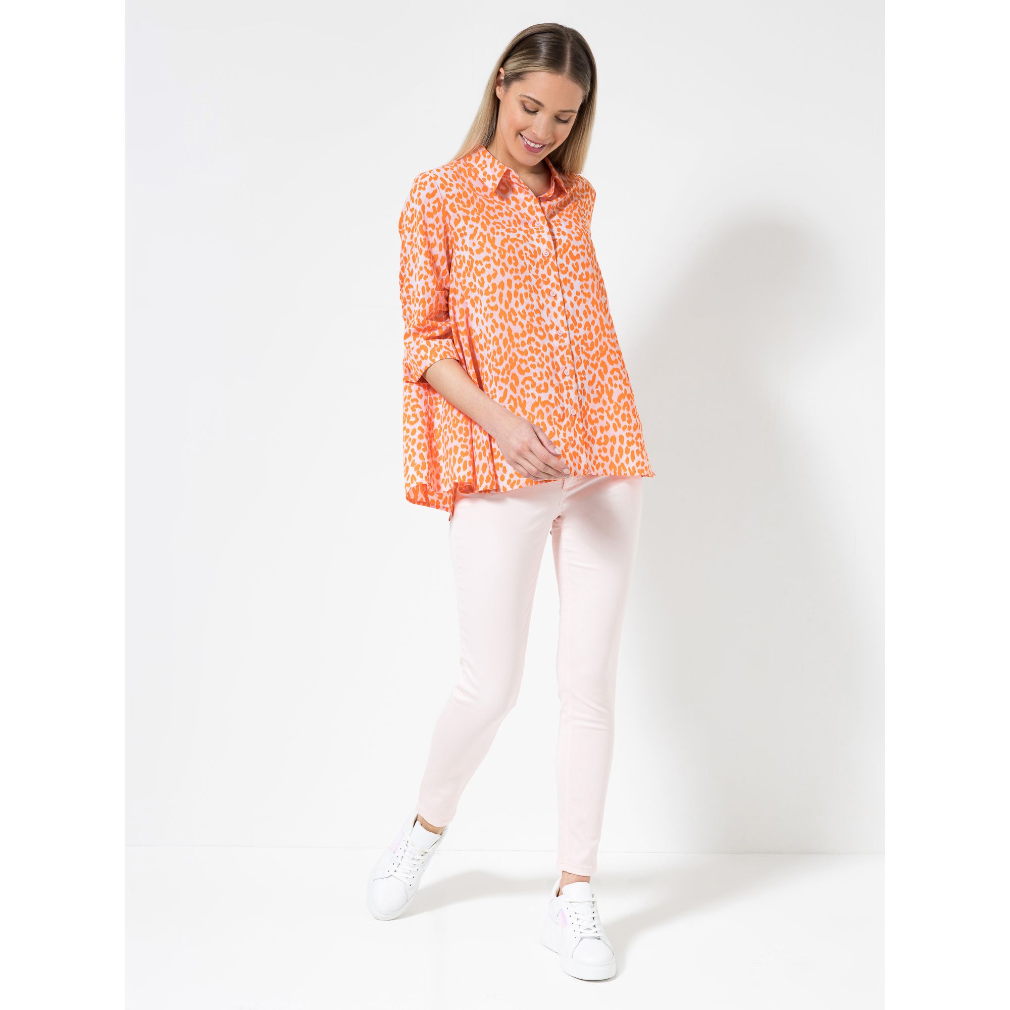 STEFFEN SCHRAUT Bluse, Capri, 3/4-Arm weiter Rücken 100% recyceltes PES leger weit