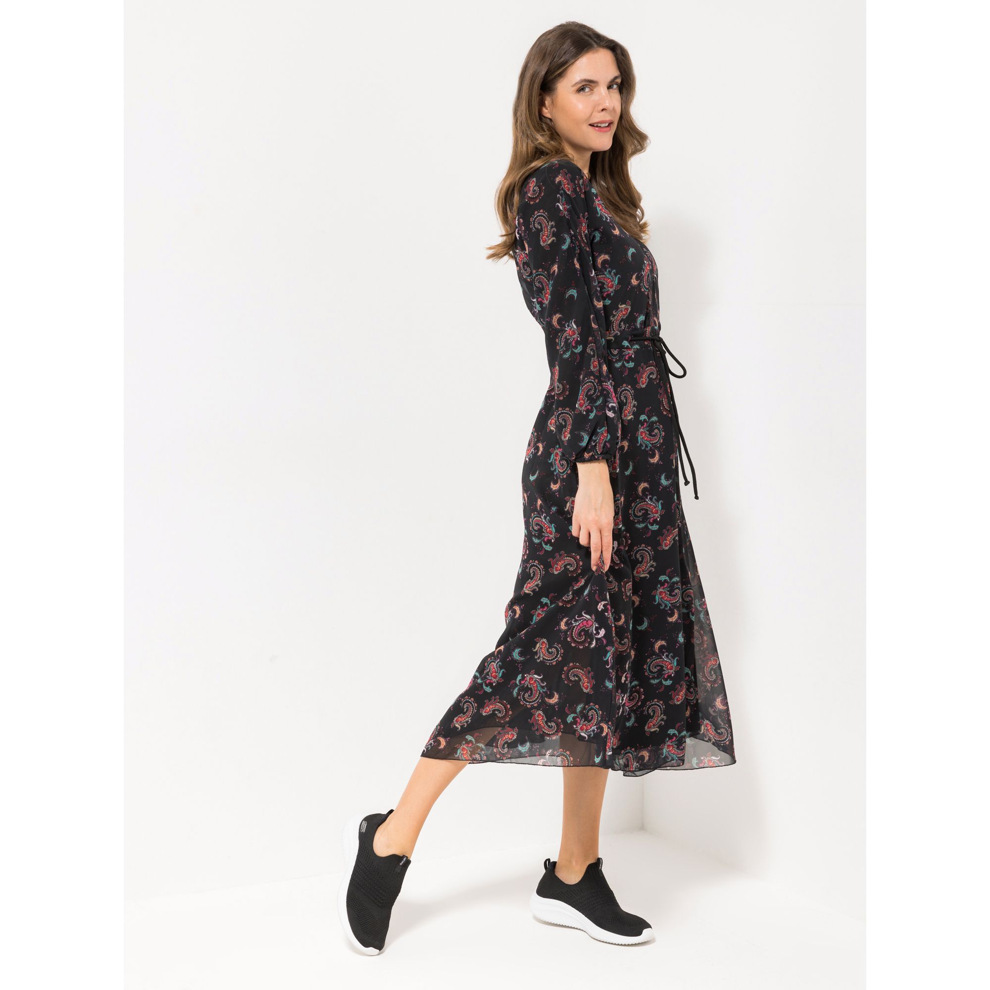 SOULS BY EYWASOULS® Kleid, mit Bindeband V-Ausschnitt figurumspielend