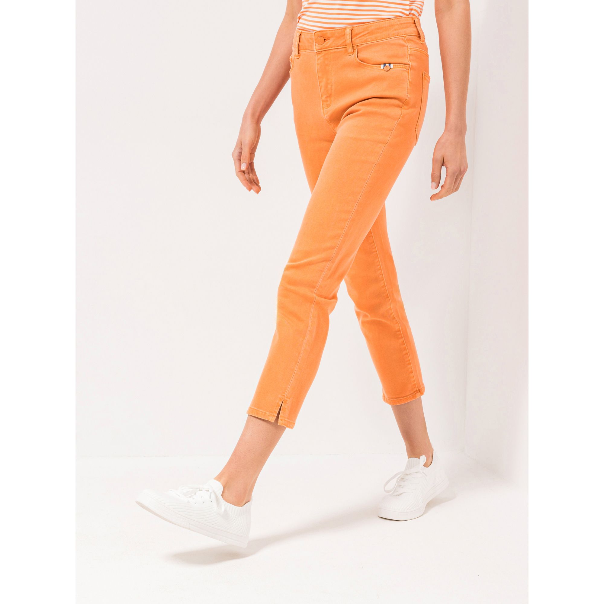 STRANDFEIN 7/8 Hose elastisches Material Seitennahtschlitze schmales Bein