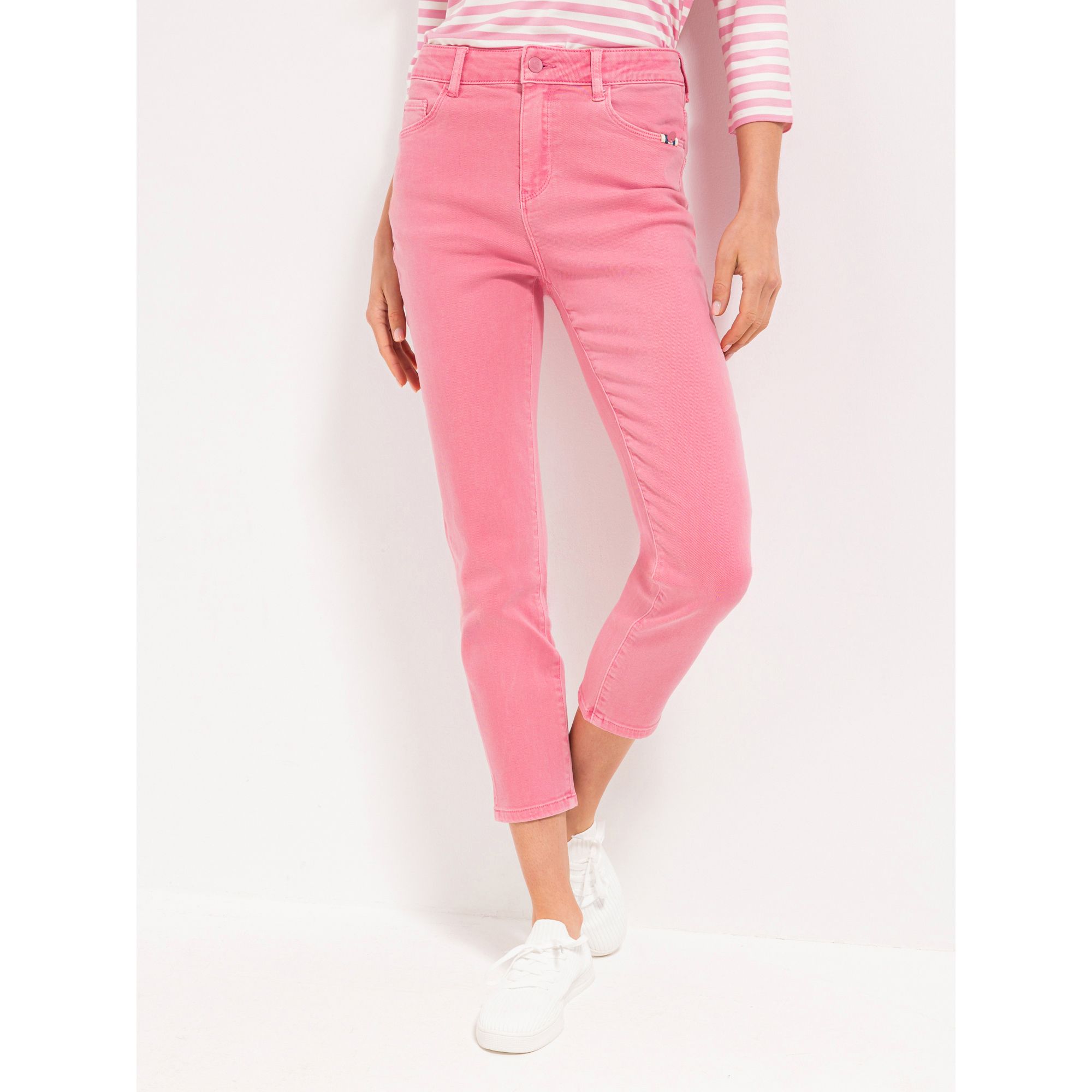 STRANDFEIN 7/8 Hose elastisches Material Seitennahtschlitze schmales Bein