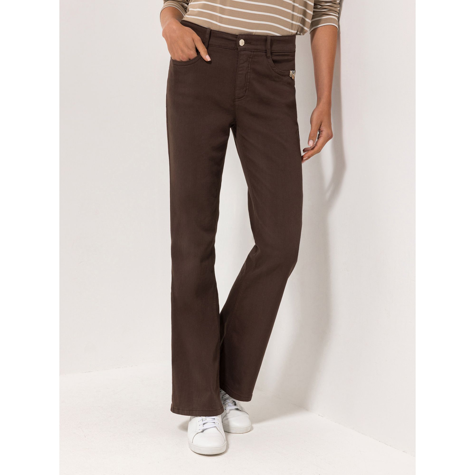 STRANDFEIN Jeanshose Stella lange Form, elastisch OEKO-TEX® Bootcut