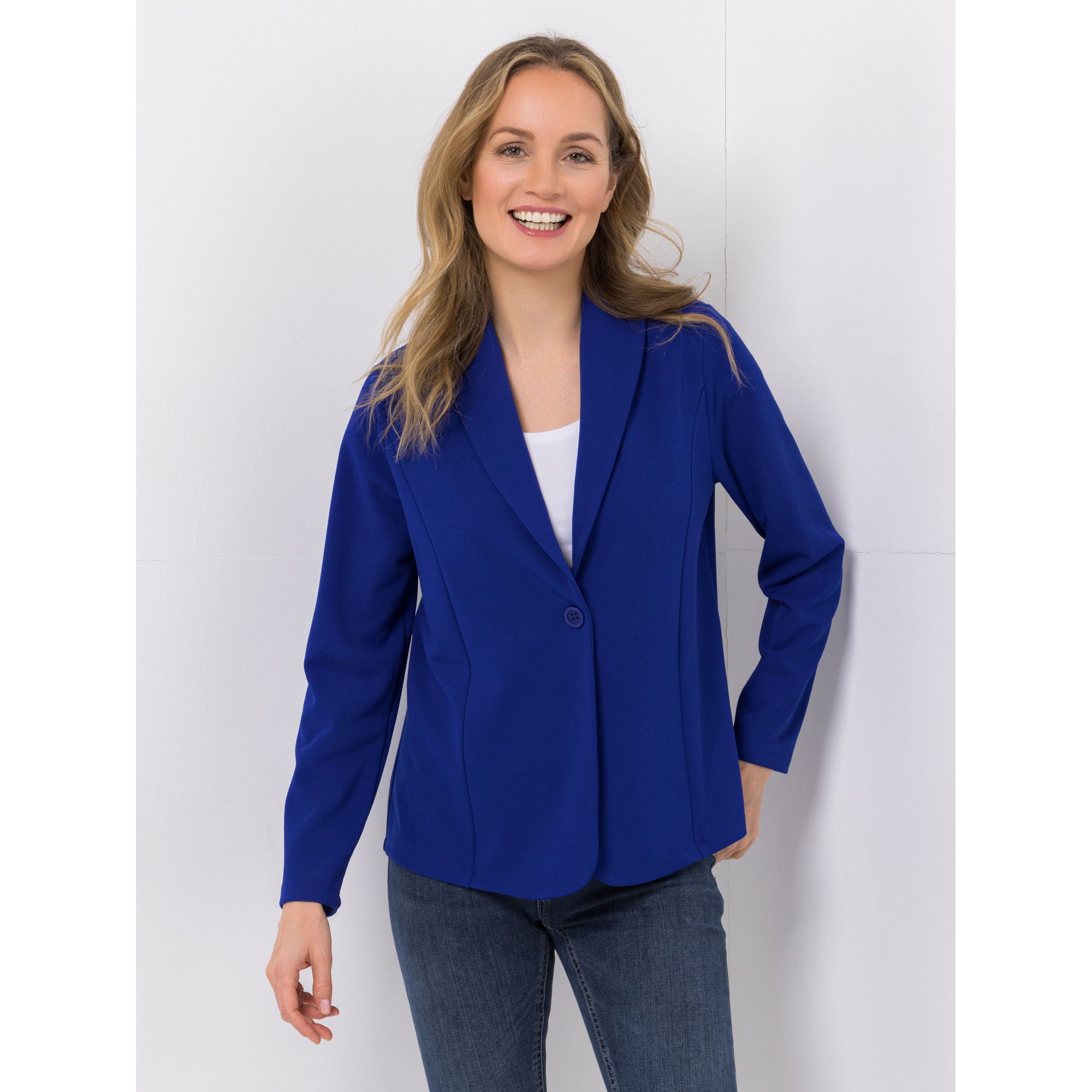 KIM & CO. Blazer, 1/1-Arm Ponti Crepe Jersey 1 Knopf Verschluss figurumspielend