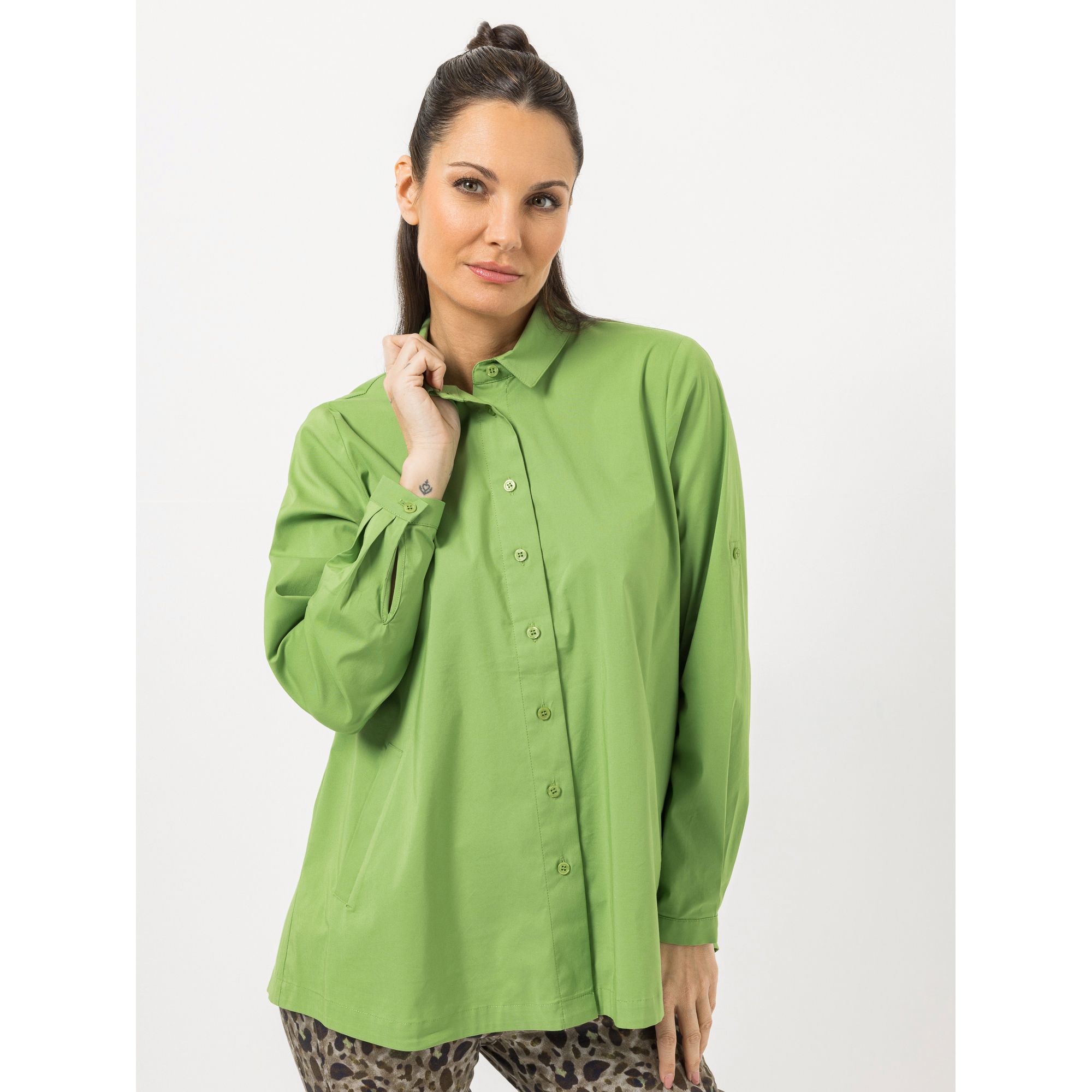 STEFFEN SCHRAUT Bluse Firenze Taschen Ärmelriegel leger weit