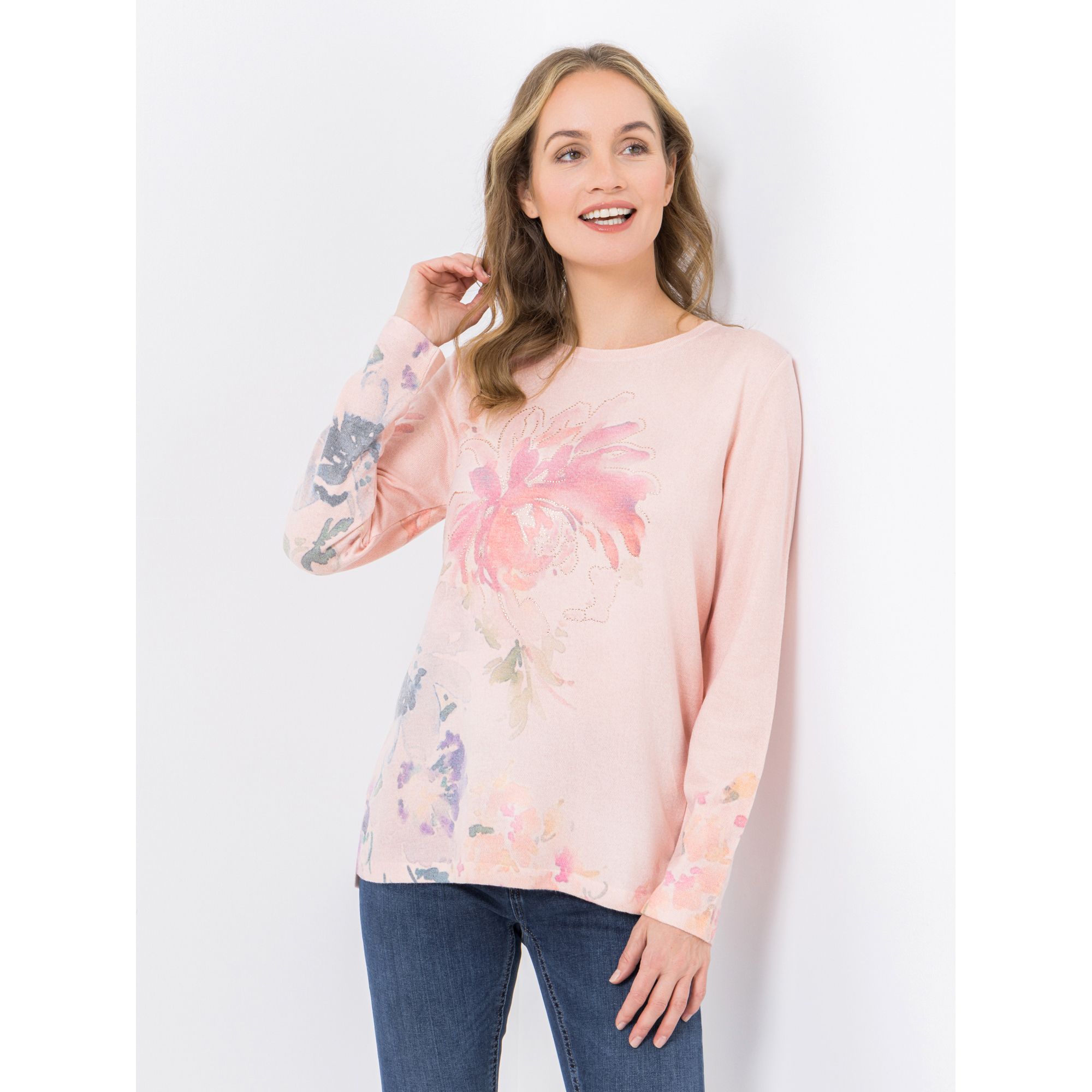 DINE 'N' DANCE Pullover, 1/1-Arm Motivdruck Strassmotiv figurumspielend