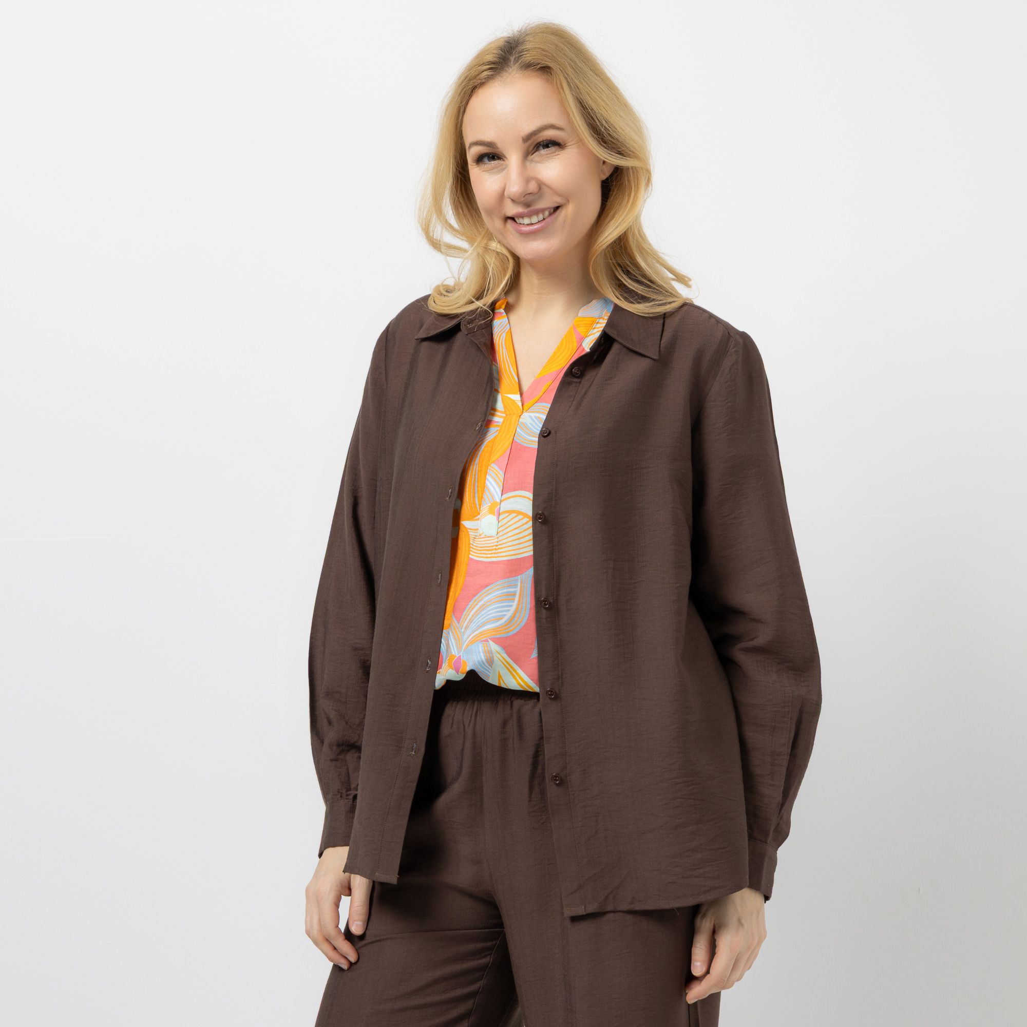 DAWID by Dawid Tomaszewski Bluse Knopfleiste leger weit