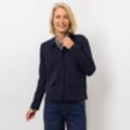 EVA LUTZ Strickjacke aufgesetzte Taschen mit Ziernieten figurumspielend