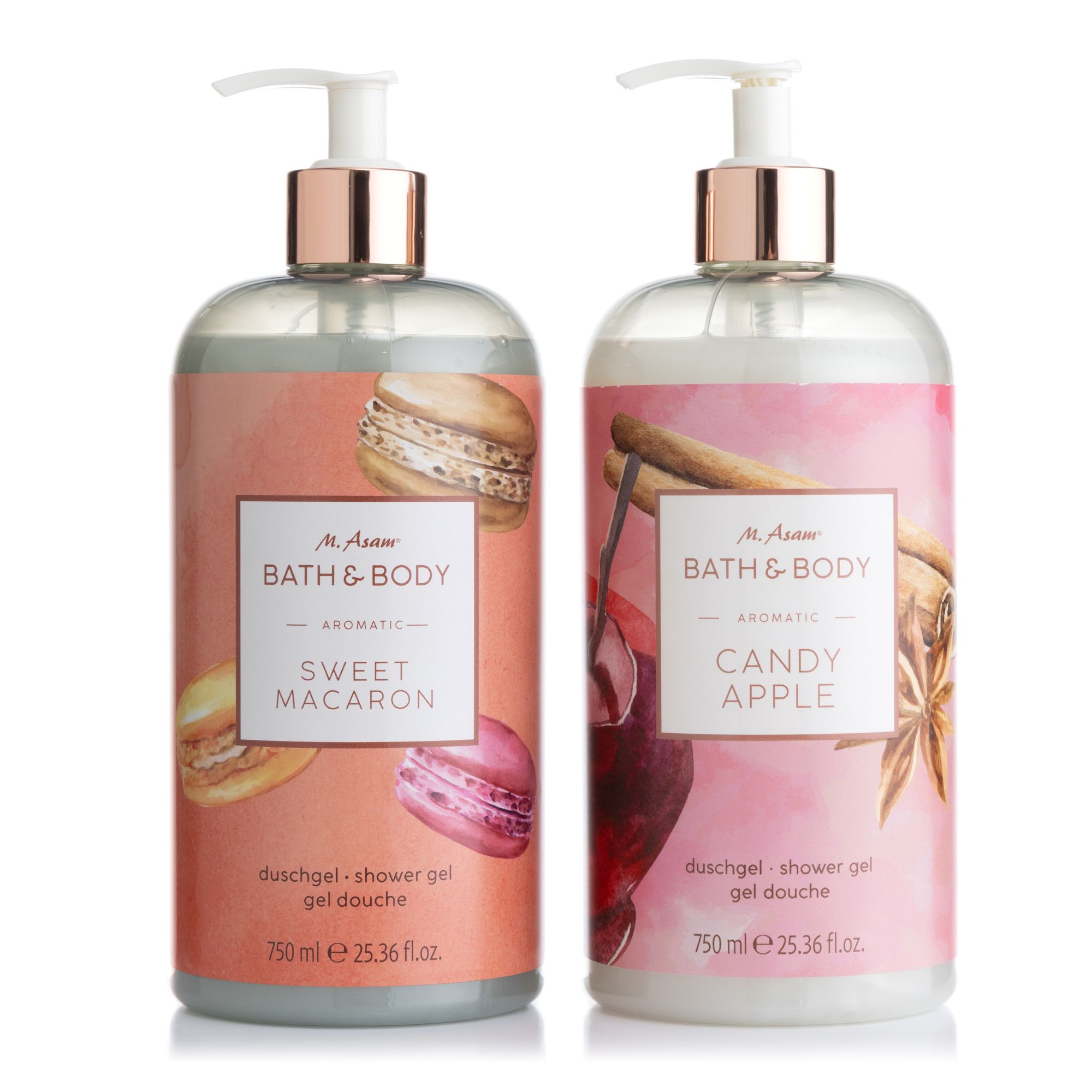 M.ASAM® Candy Apple Duschgel 750ml & Sweet Macaron Duschgel 750ml