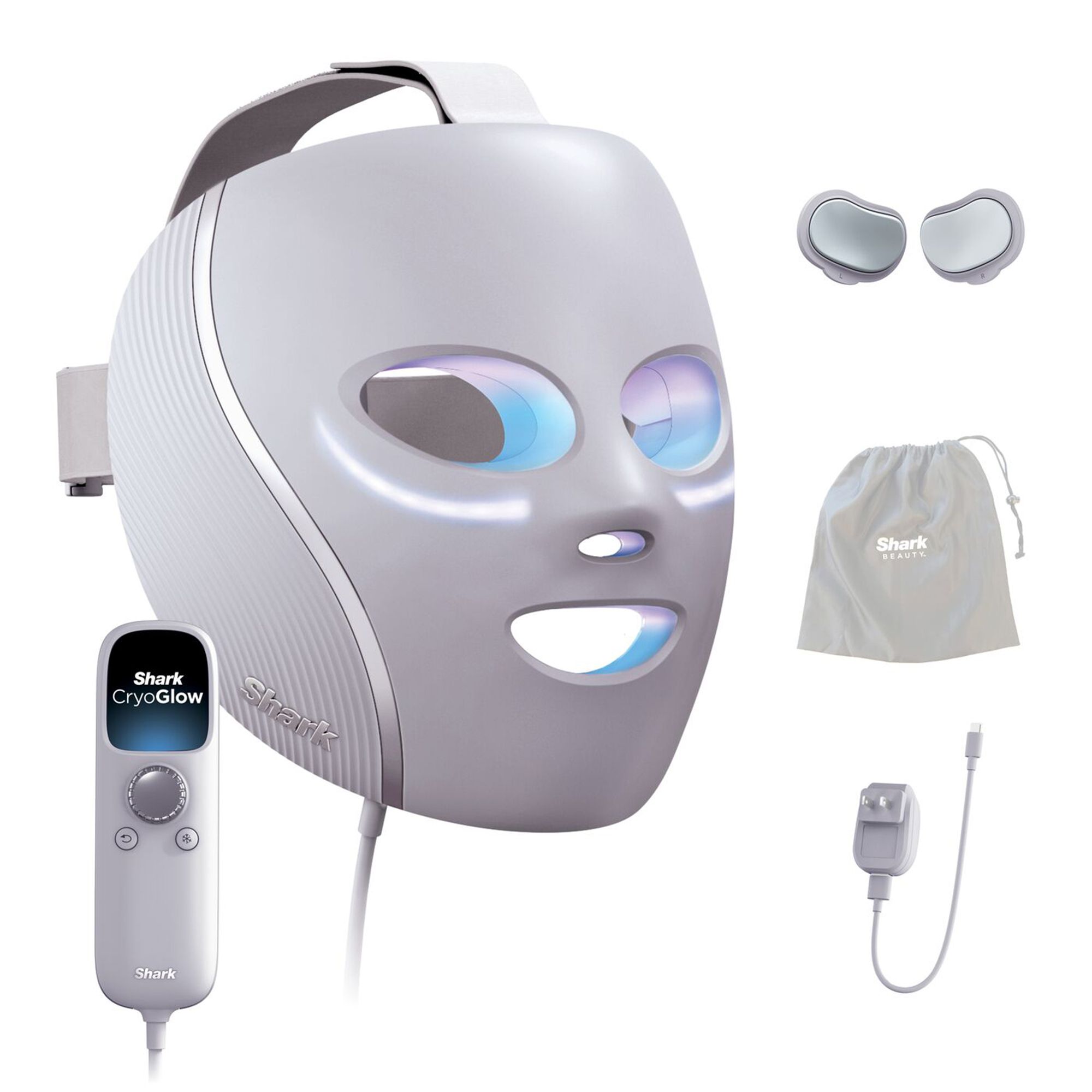 SHARK BEAUTY™ CryoGlow LED-Maske inkl. Augenpartie Cooling FW312EUPL