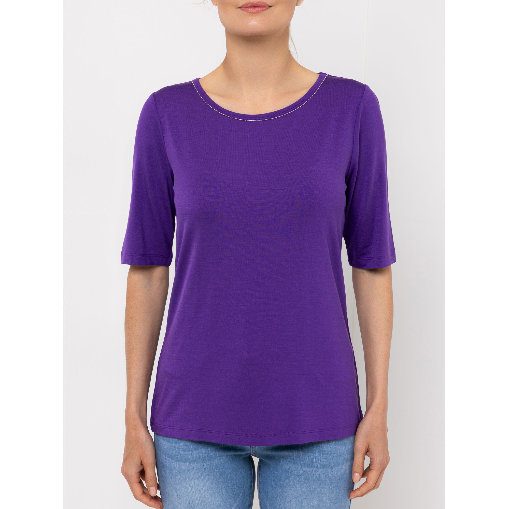 STEFFEN SCHRAUT Shirt Porto Cervo langer Halbarm mit Ketten-Detail figurumspielend