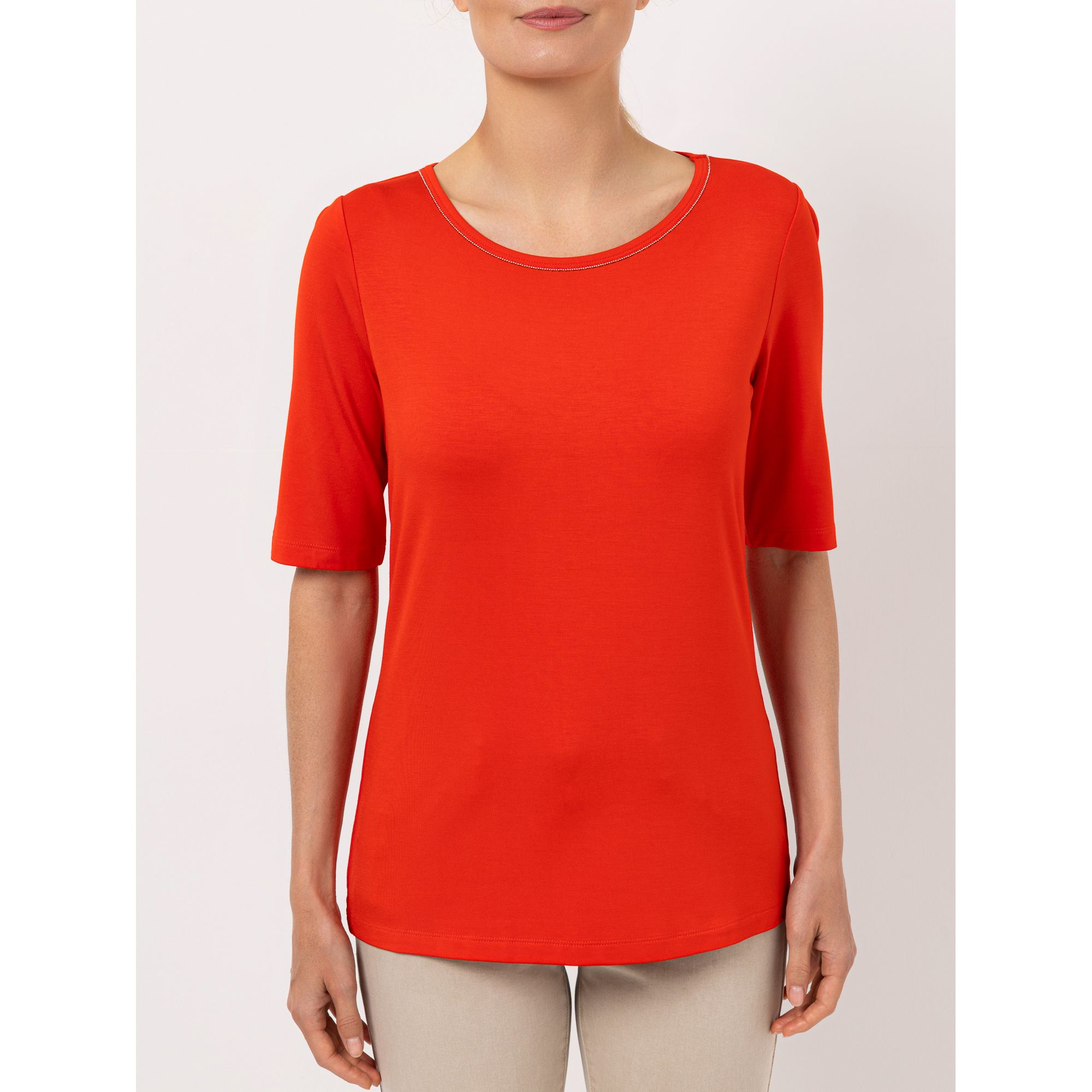 STEFFEN SCHRAUT Shirt Porto Cervo langer Halbarm mit Ketten-Detail figurumspielend