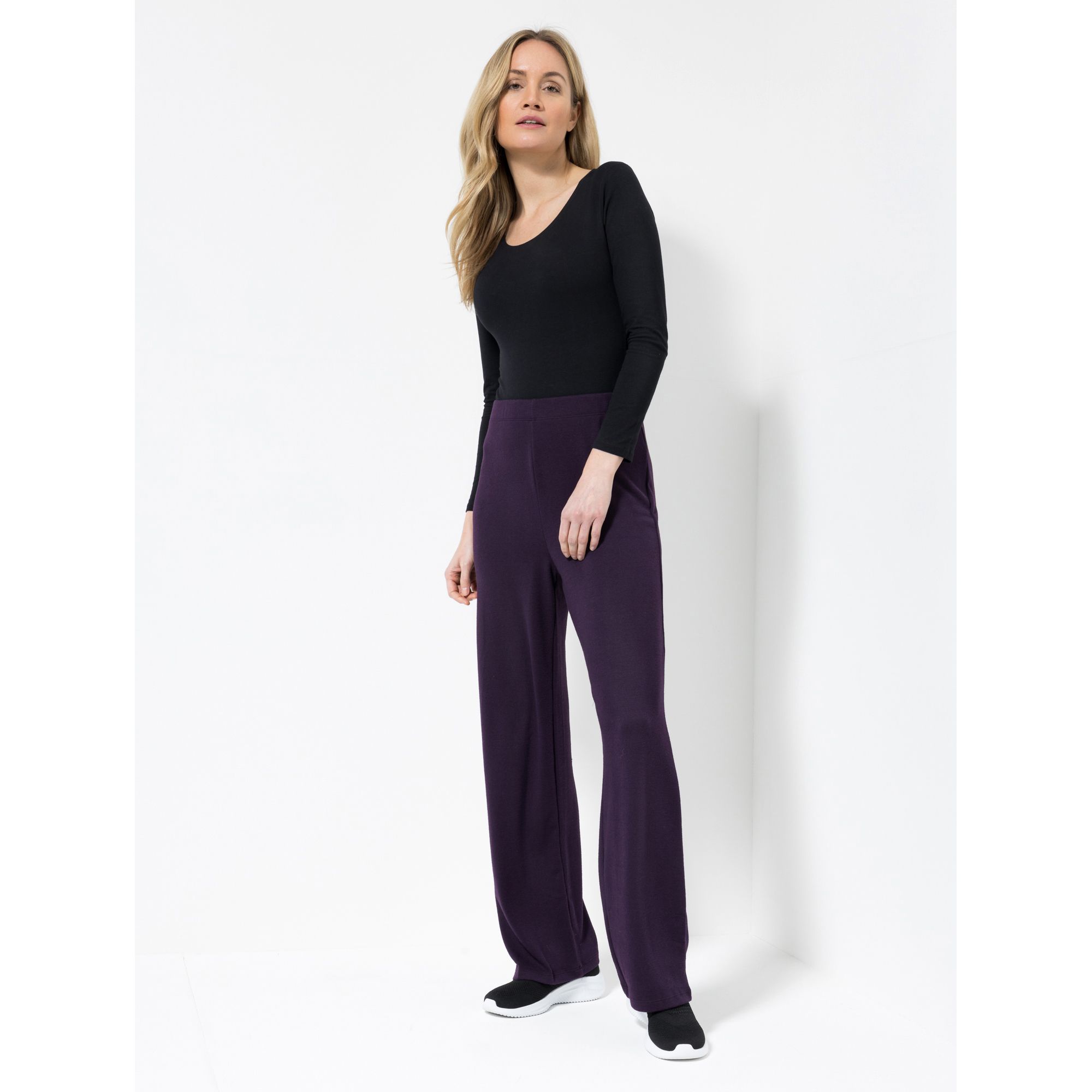 KIM & CO. Hose, 1/1-Länge Soft Touch Jersey Rundumdehnbund gerader Beinverlauf