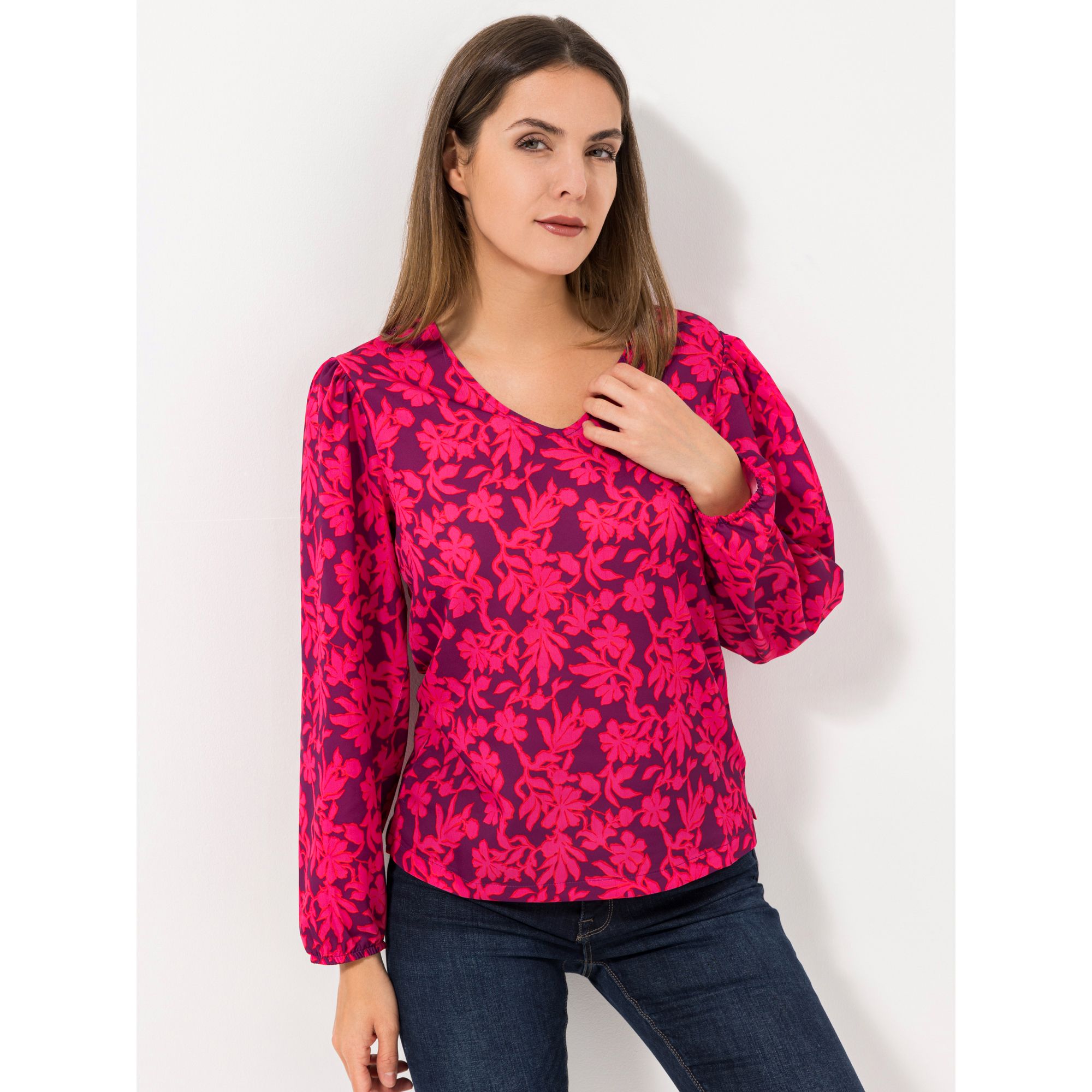 SOULS BY EYWASOULS® Shirt, 1/1 Arm V-Ausschnitt figurumspielend