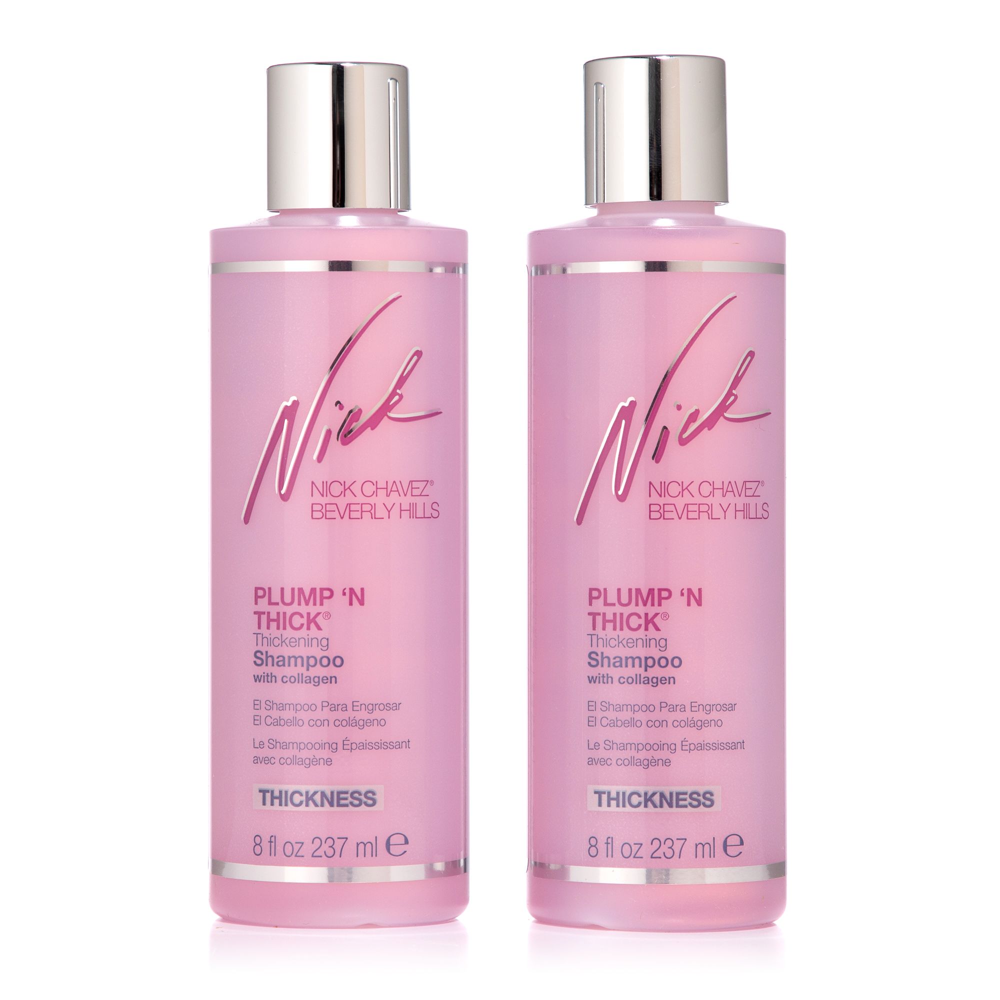 Nick Chavez Plump N Thick Shampoo Mit Collagen Fur Dickeres Haar 2x 237ml Qvc De