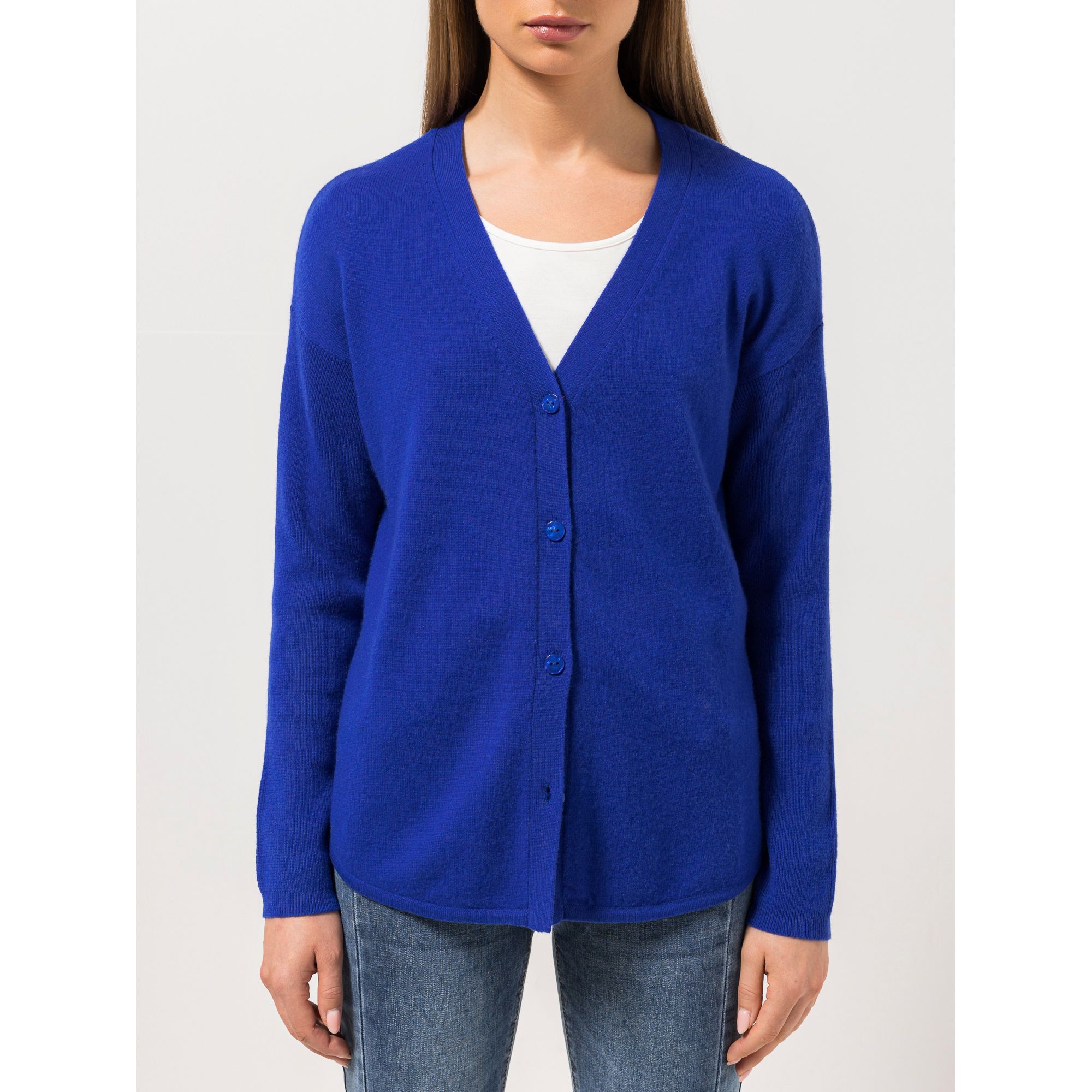 STEFFEN SCHRAUT Cardigan V-Ausschnitt 100% Kaschmir leger weit