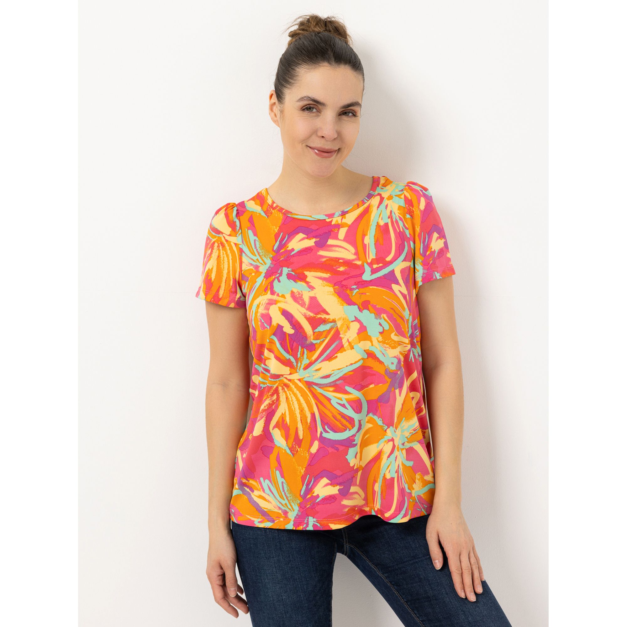 KIM & CO. Shirt, 1/2-Arm Brazil Knit Jersey Rundhalsausschnitt figurumspielend