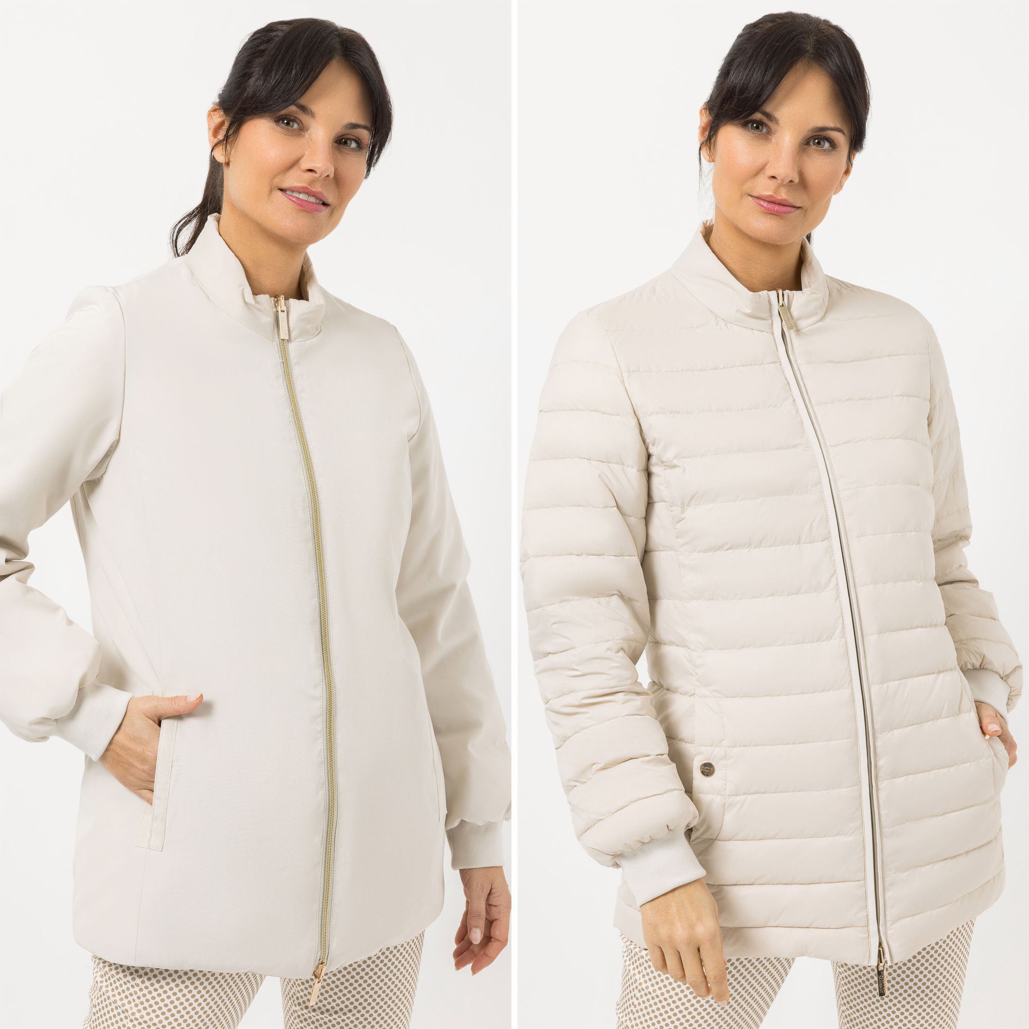 STEFFEN SCHRAUT Wendejacke Stehkragen 2-Wege-Reißverschluss figurumspielend