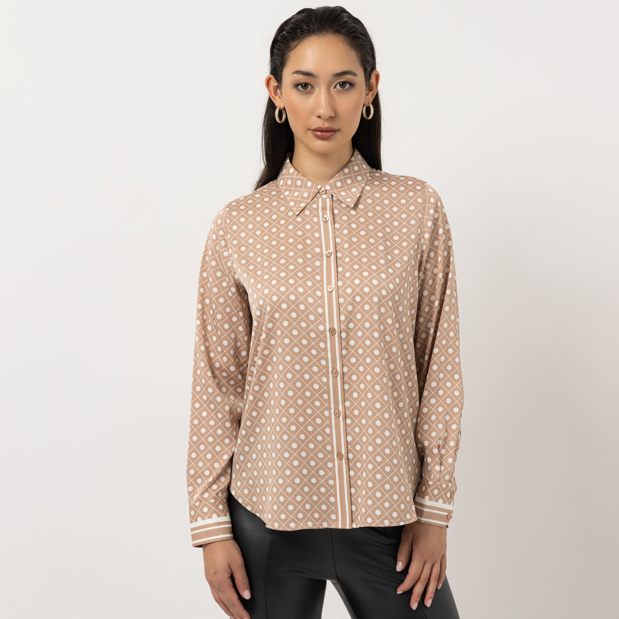 STEFFEN SCHRAUT Bluse Hemdkragen Kellerfalte im Rücken leger weit