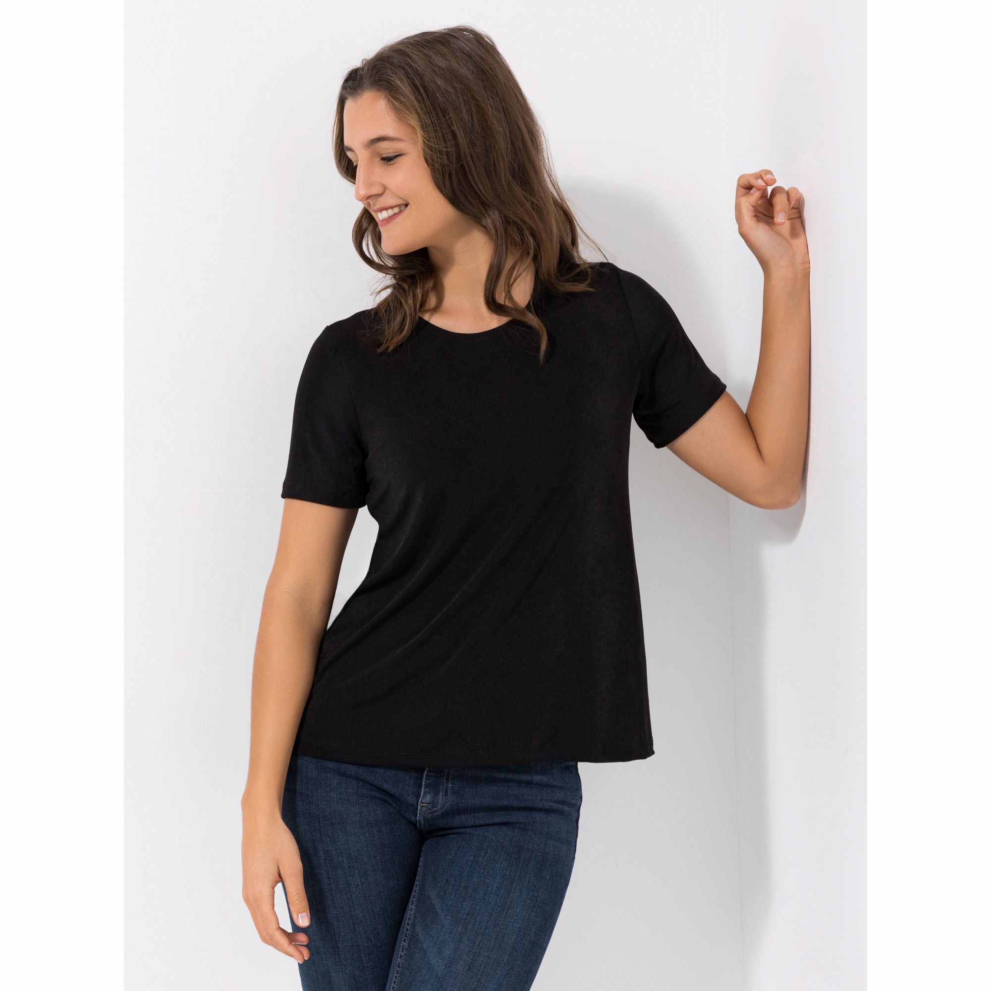 KIM & CO. Shirt, 1/2-Arm Slinky Jersey Rundhalsausschnitt figurumspielend