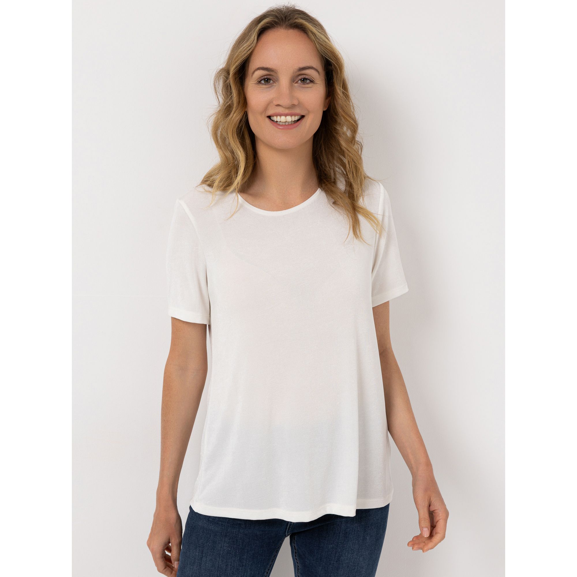 KIM & CO. Shirt, 1/2-Arm Slinky Jersey Rundhalsausschnitt figurumspielend