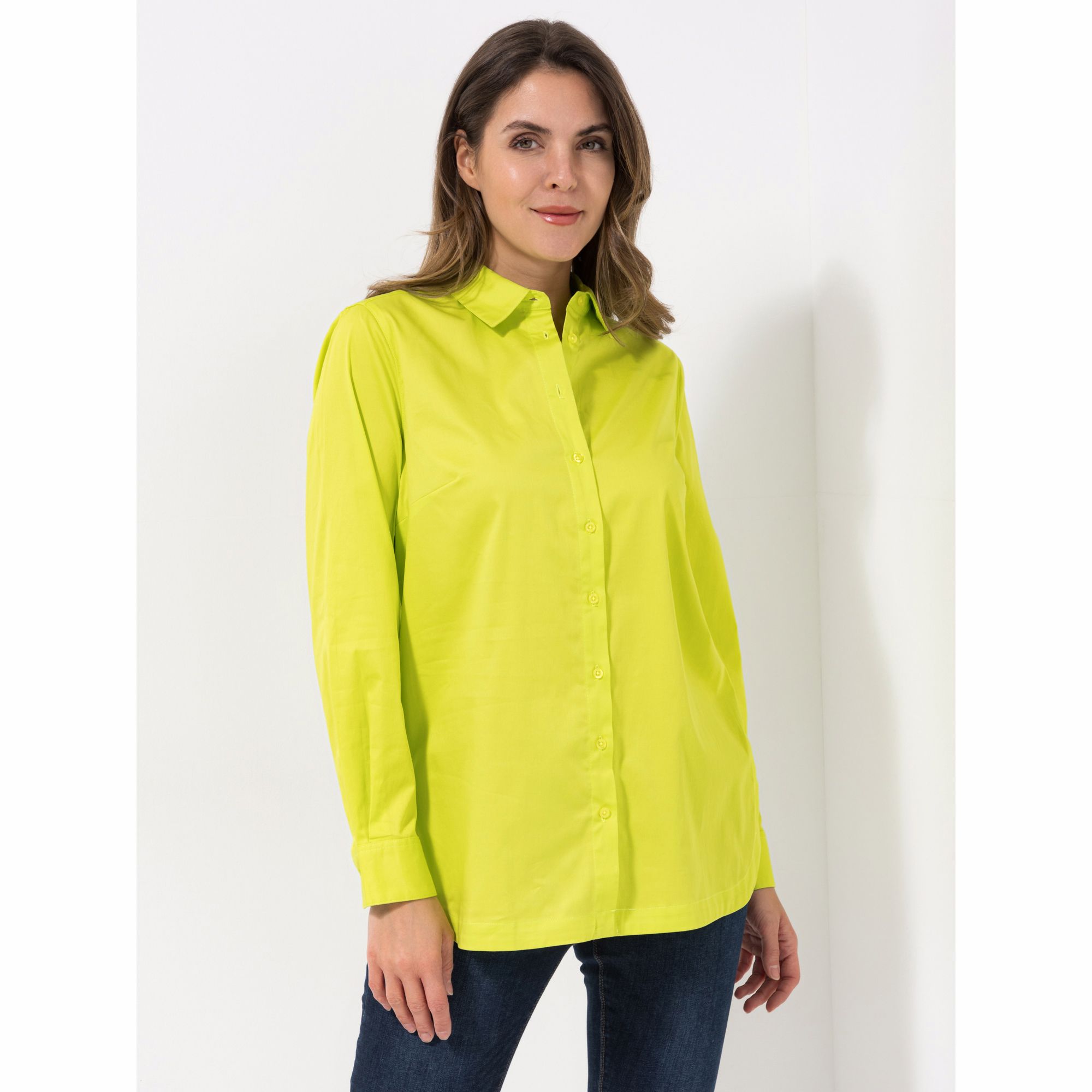 DAWID by Dawid Tomaszewski Bluse, elastisch Hemdblusenkragen leger weit