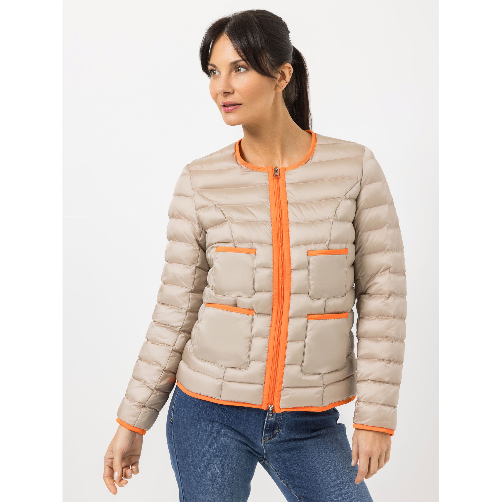 STEFFEN SCHRAUT Steppjacke Kontrast-Details aufgesetzte Taschen figurbetont