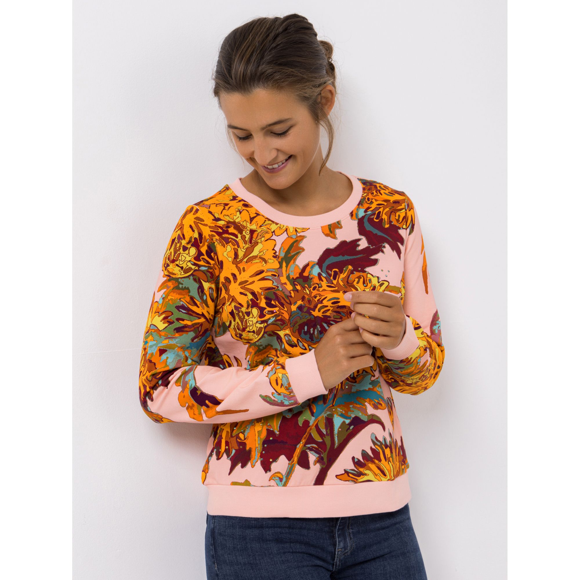 DAWID by Dawid Tomaszewski Sweatshirt mit Strassdetails figurumspielend