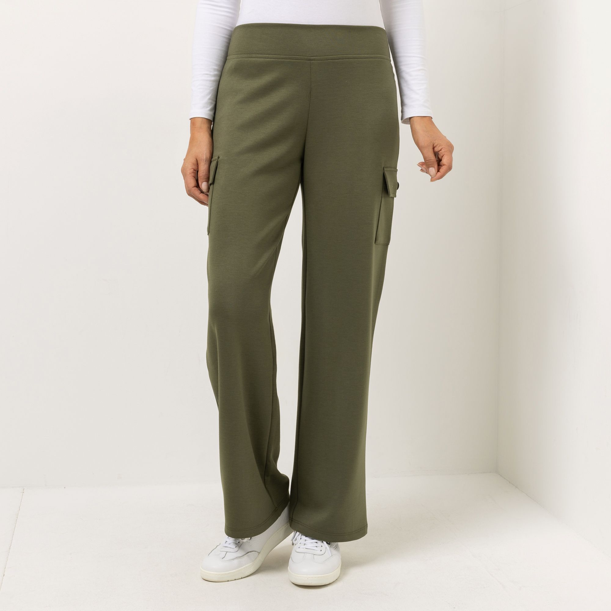KIM & CO. Hose, 1/1-Länge Techno Jersey 2 Seitentaschen weites Bein