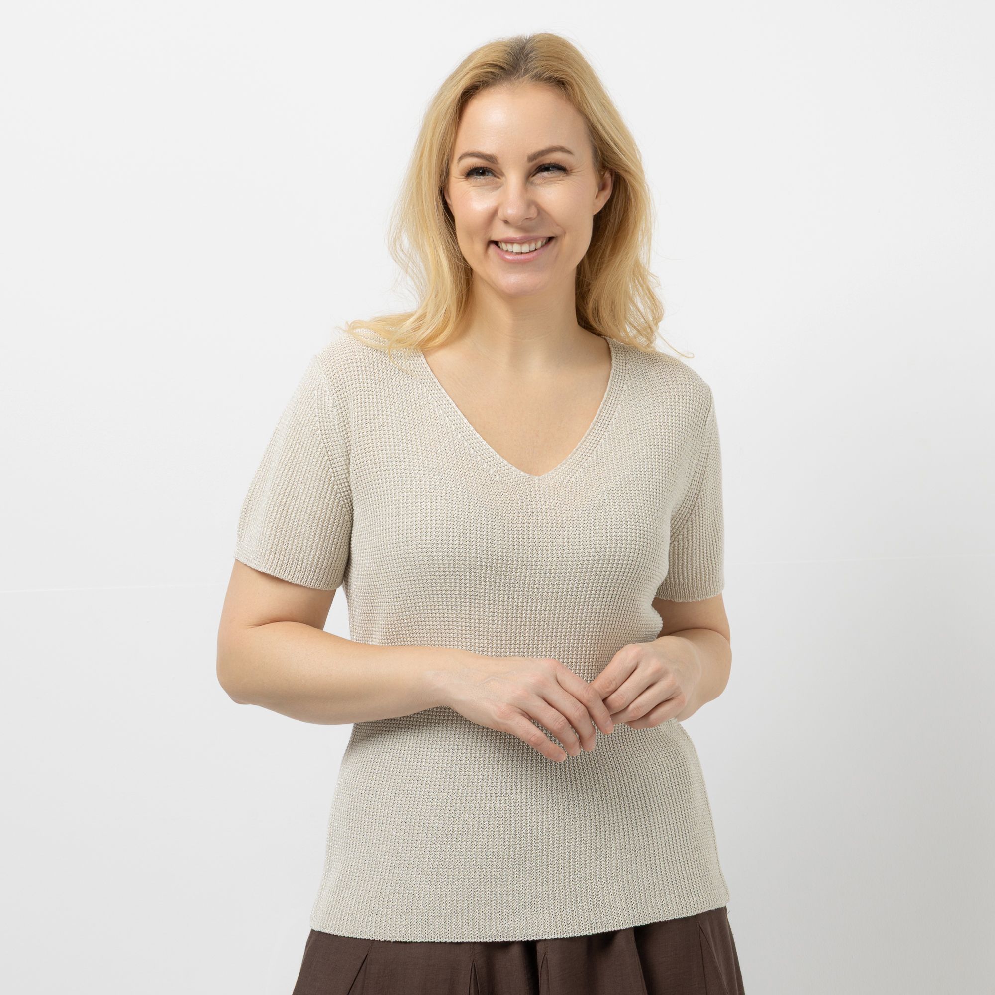 DAWID by Dawid Tomaszewski Pullover, Effektgarn Sommerstrick figurbetont