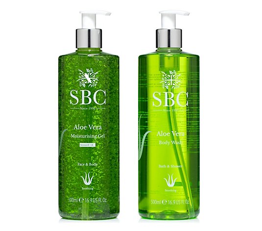 SBC Aloe Vera-Set Skincare Gel & Shower Gel 2x 500ml
