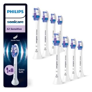 PHILIPS Sonicare HX6058/87 Ersatzbürstenköpfe S2 Sensitive 8 Stück