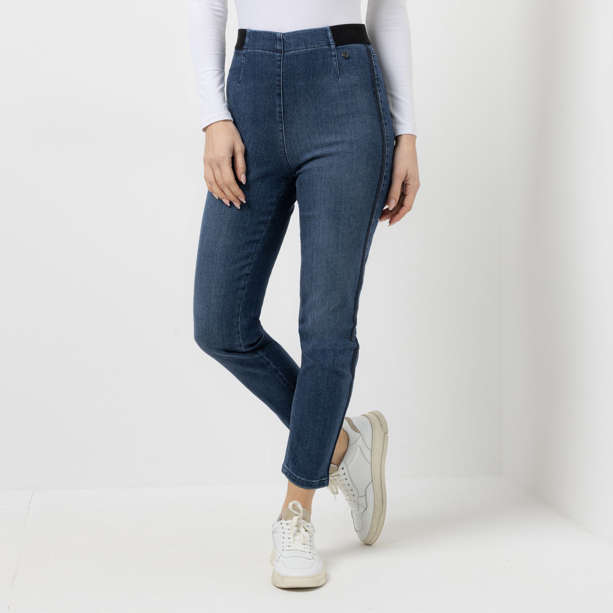 EVA LUTZ Jeggings Rundumdehnbund knöchellang schmales Bein