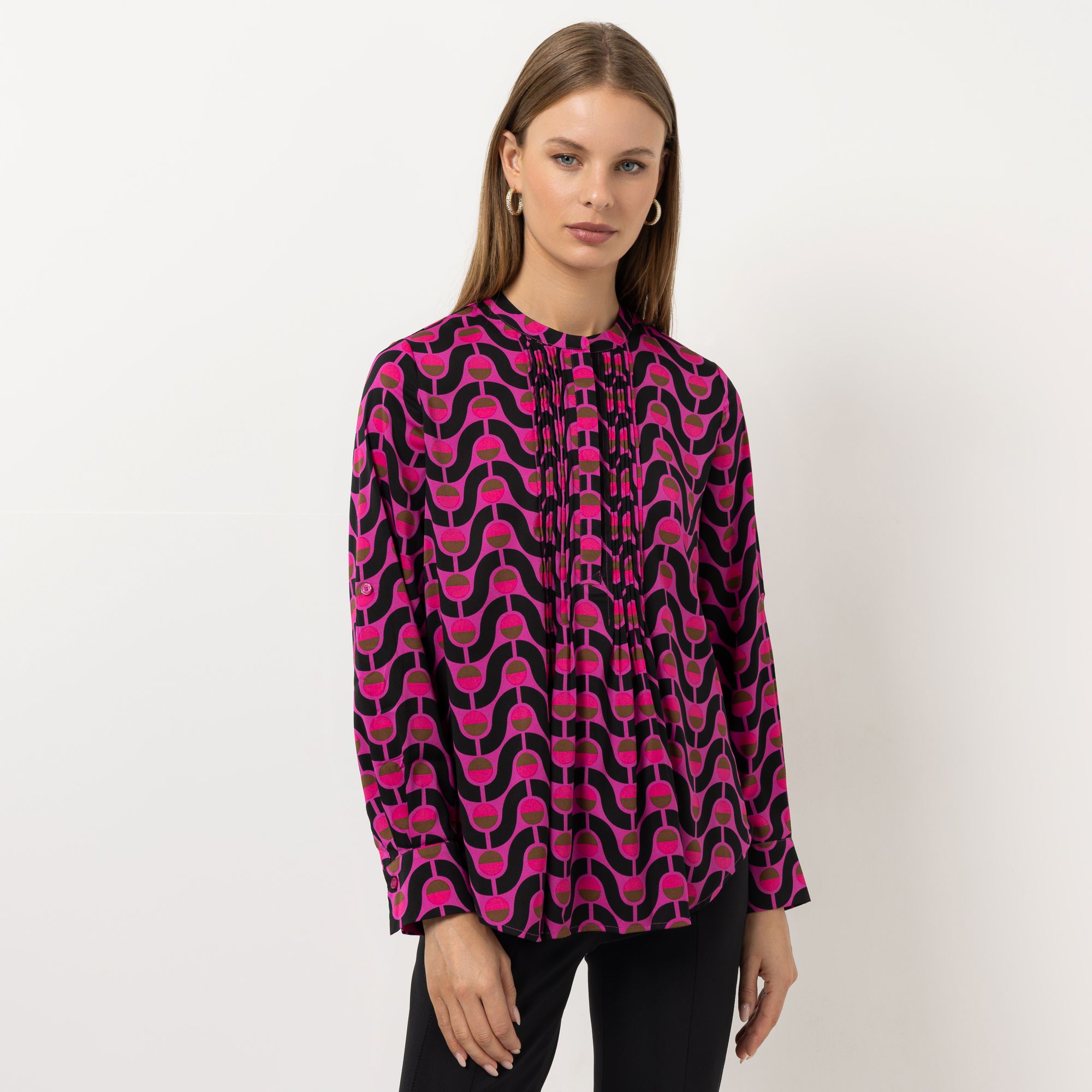 STEFFEN SCHRAUT Bluse Ärmelriegel Biesen-Details figurumspielend