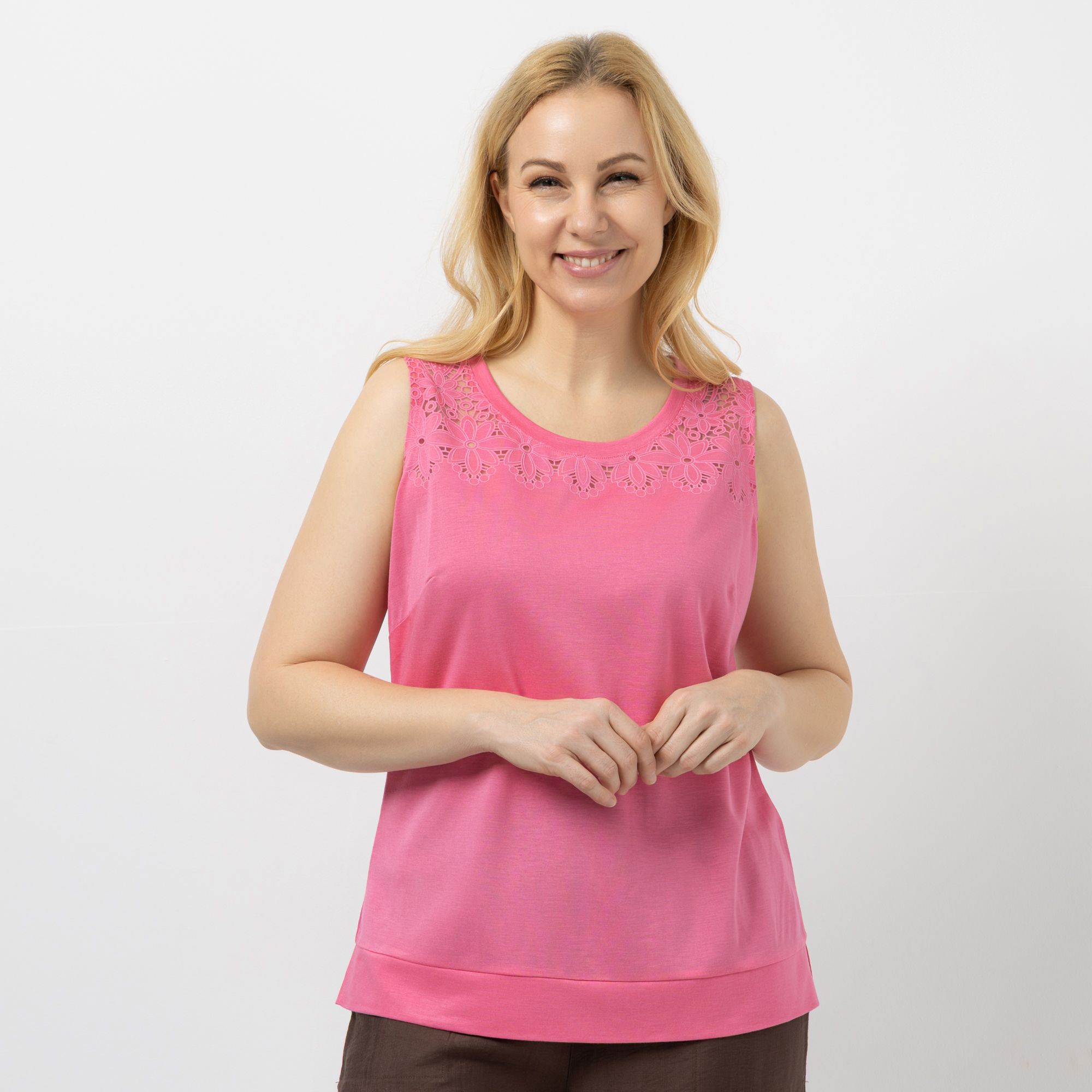 DAWID by Dawid Tomaszewski Top, weicher Jersey Ausbrenner-Motiv figurumspielend