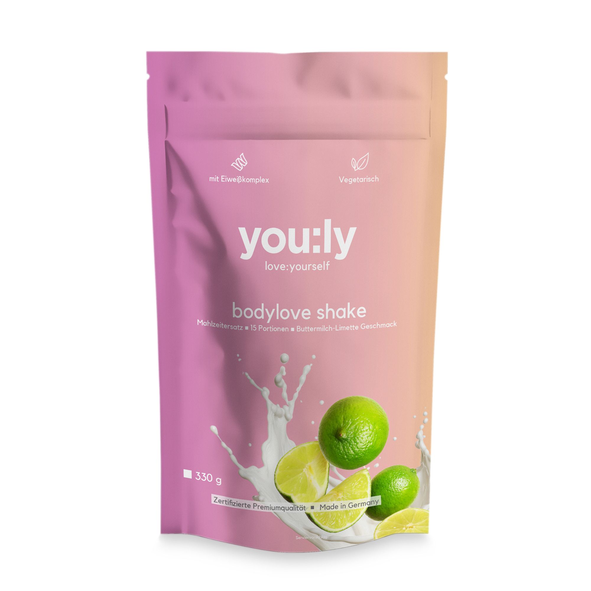  you:ly Bodylove Shake Mahlzeitenersatz 330g f. 15 Portionen