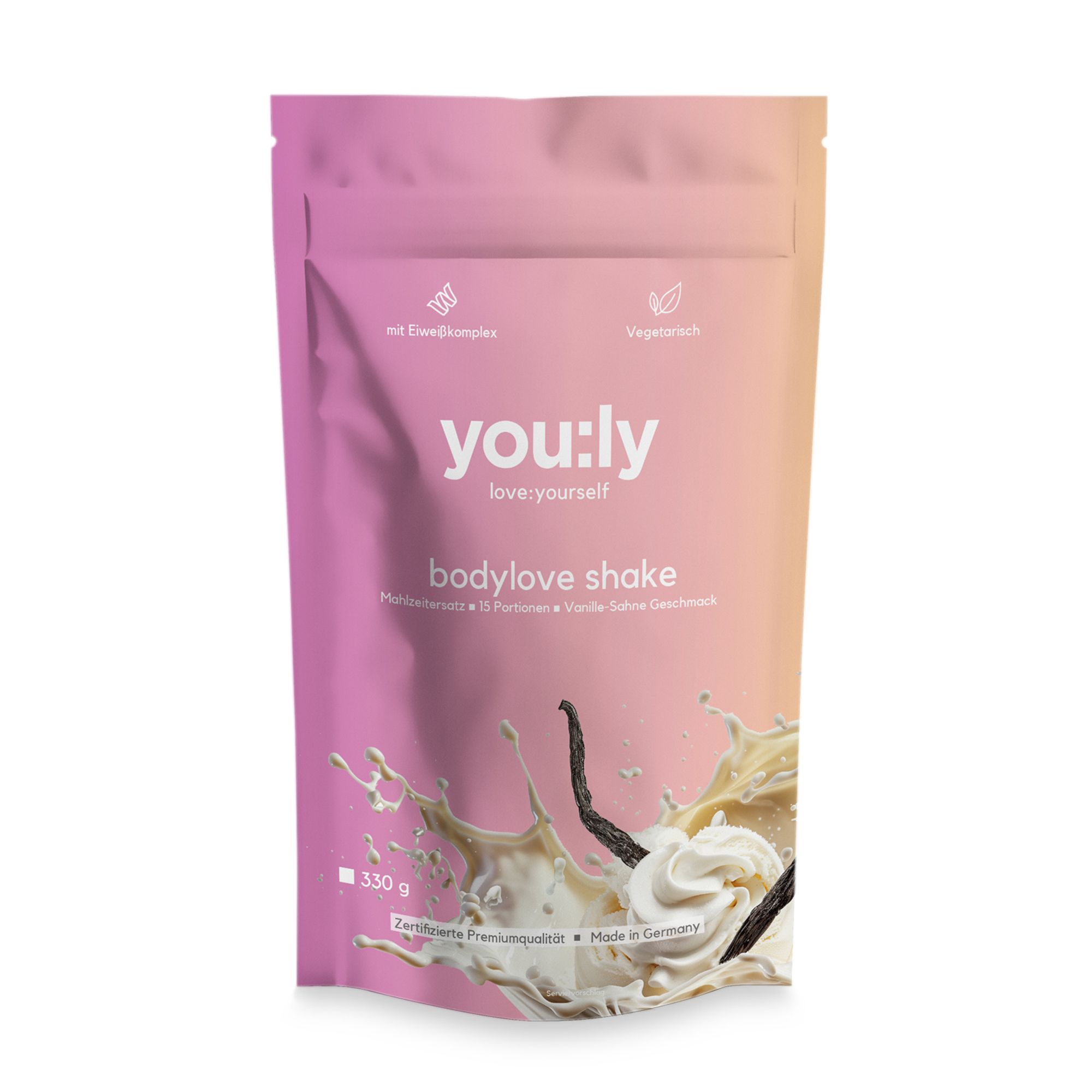 you:ly Bodylove Shake Mahlzeitenersatz 330g f. 15 Portionen