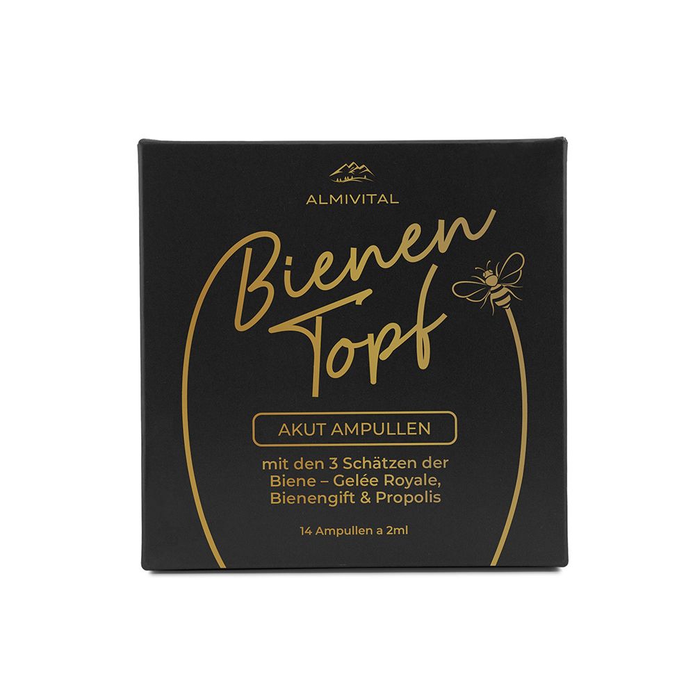 ALMIVITAL Bienentopf Akut Ampullen mit Gelée Royale, Bienengift, Propolis 14x 2ml