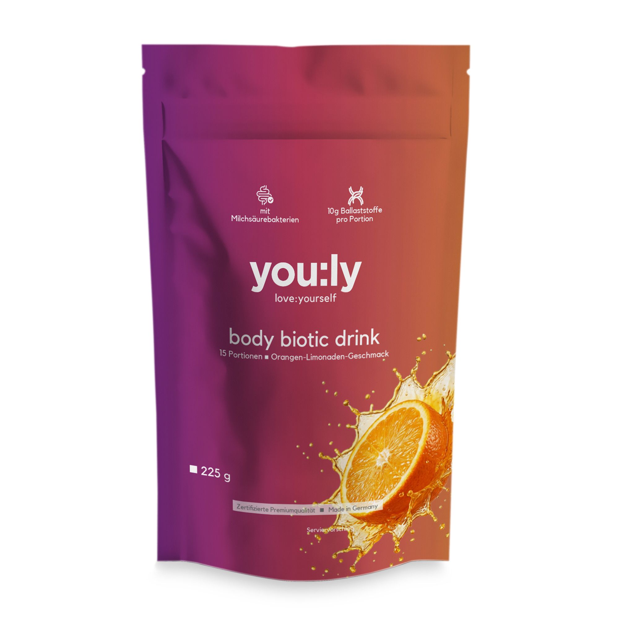 you:ly Body Biotic Drink Inhalt 225g für 15 Portionen