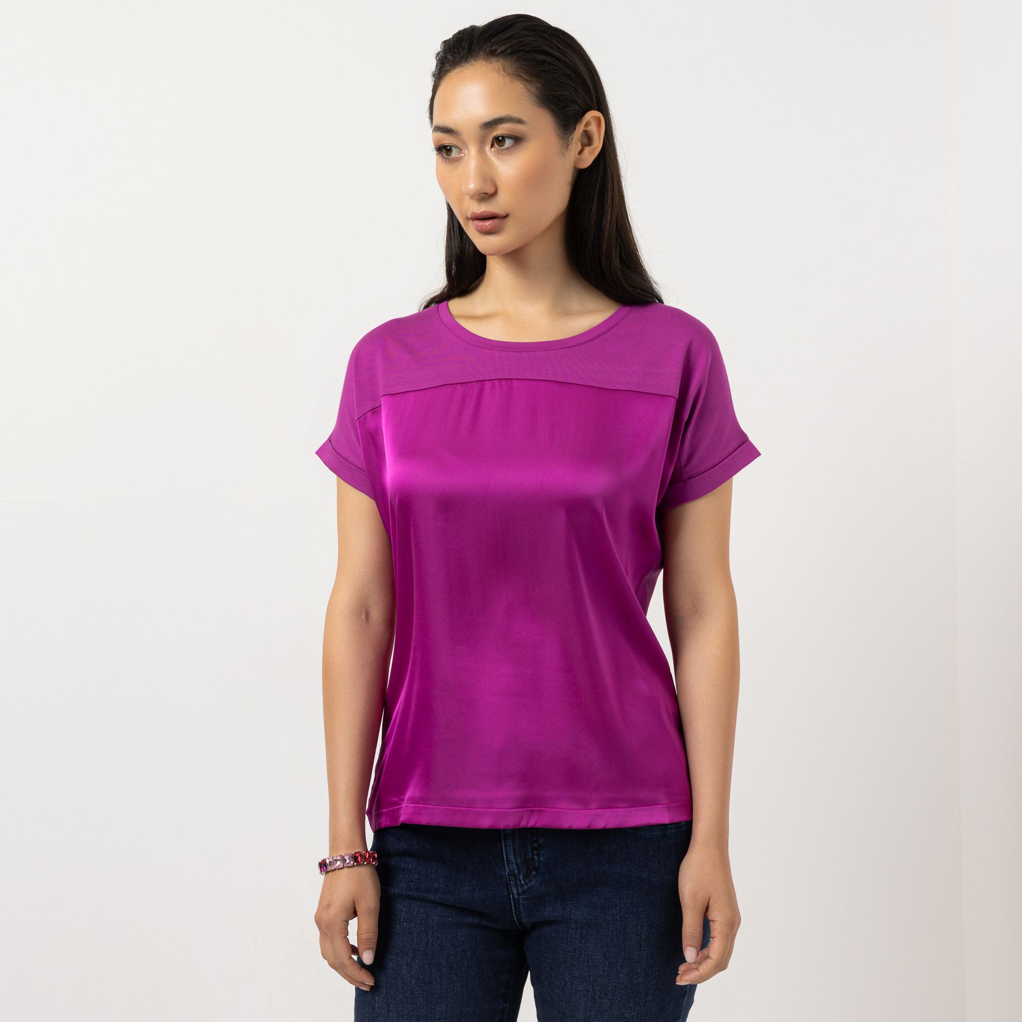 STEFFEN SCHRAUT Blusenshirt, 1/2-Arm Ärmelaufschlag OEKO-TEX® leger weit