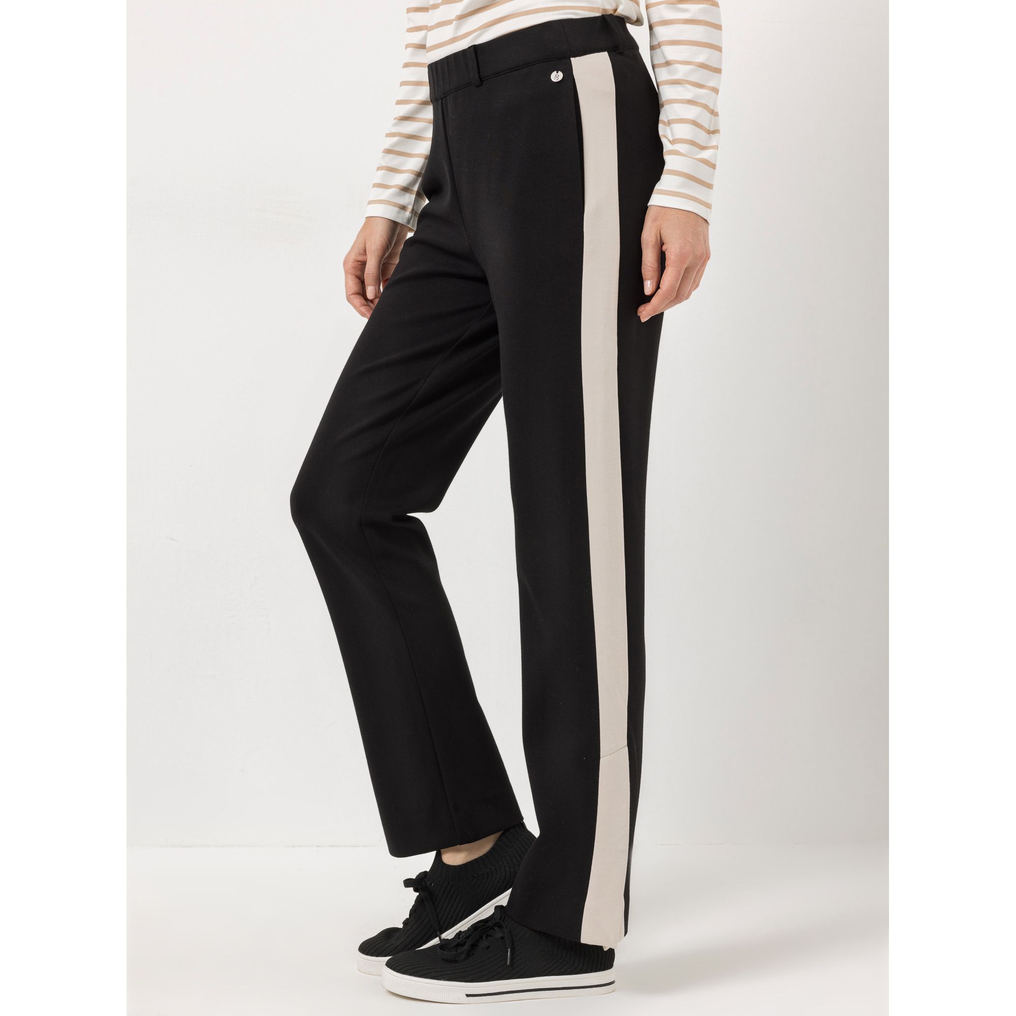 STRANDFEIN Puntohose knöchellang Rundumdehnbund schmales Bein