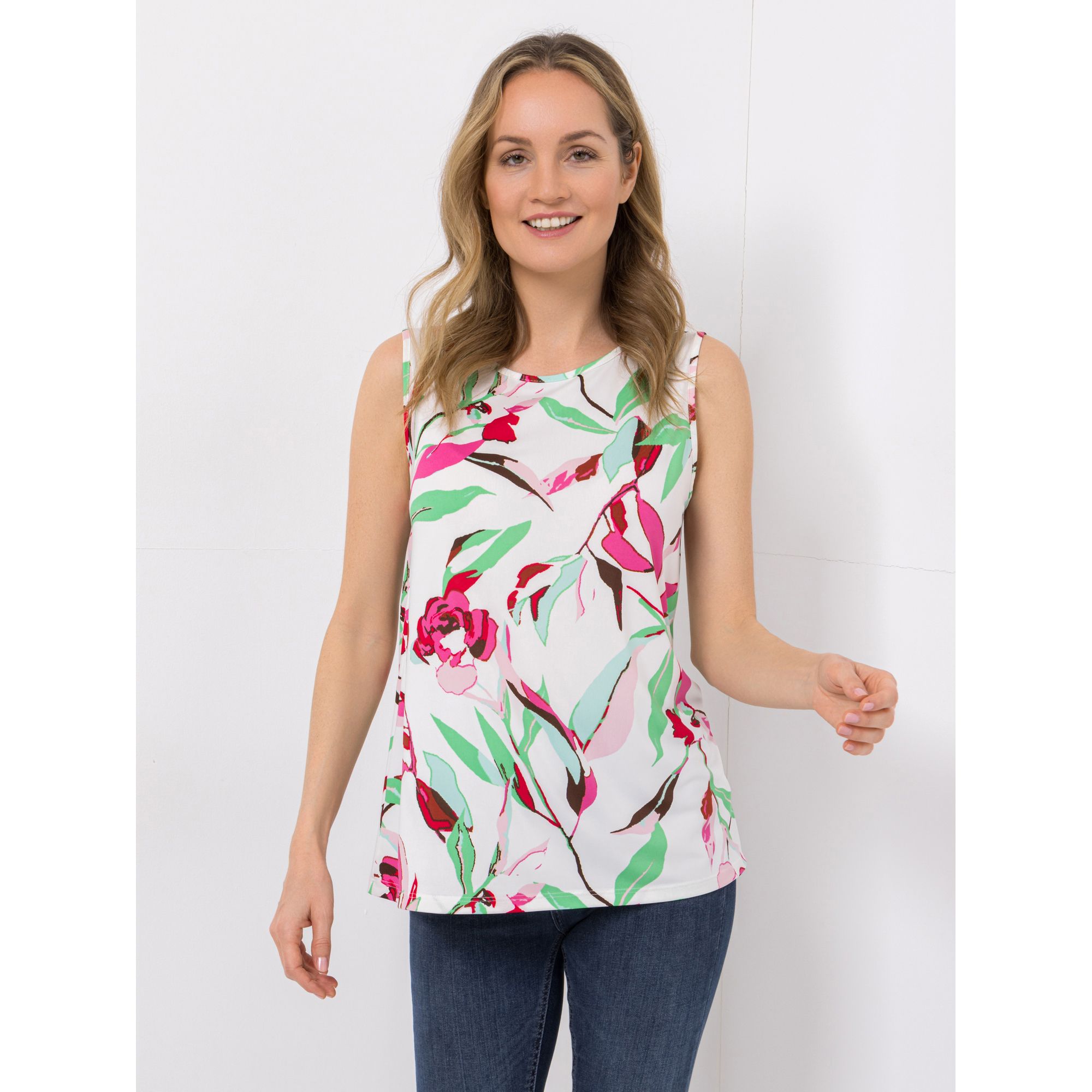 KIM & CO. Top, Druckauswahl Brazil Knit Jersey Rundhalsausschnitt figurumspielend