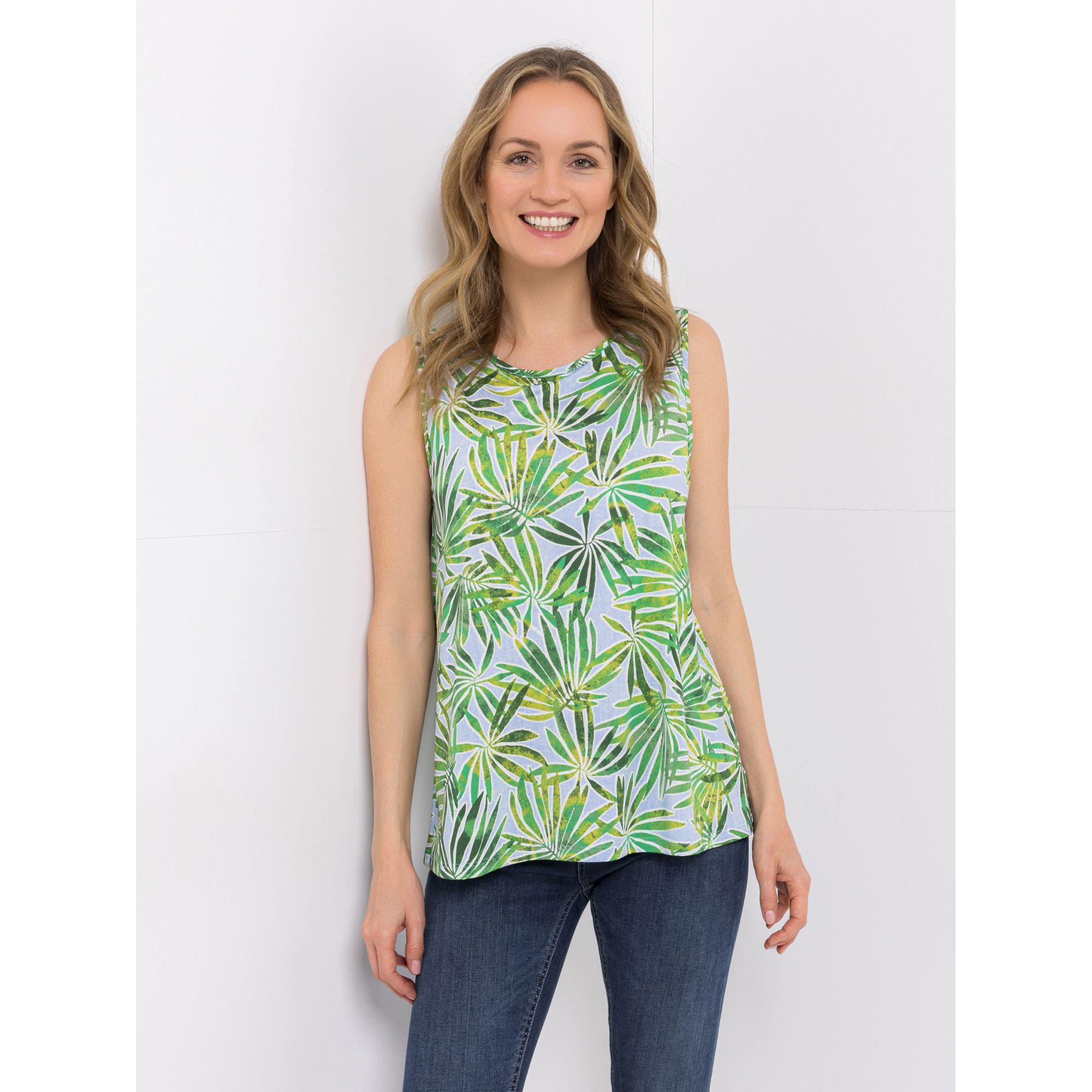 KIM & CO. Top, Druckauswahl Brazil Knit Jersey Rundhalsausschnitt figurumspielend