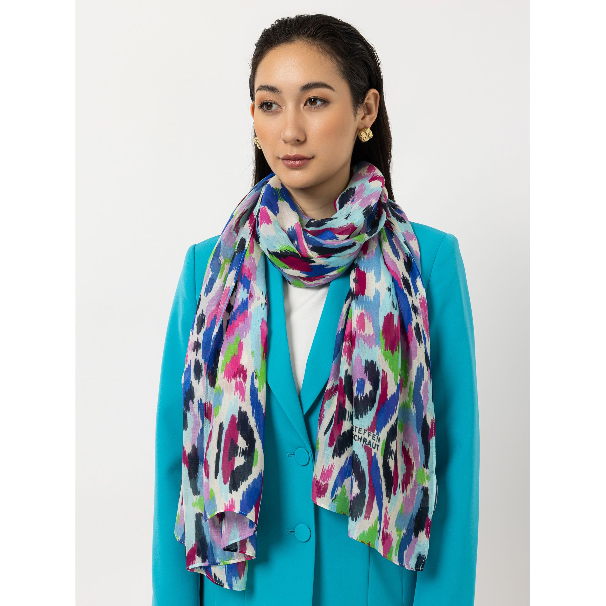 STEFFEN SCHRAUT Schal Biarritz Allover-Druck aus ECOVERO Viskose ca. 100x200cm