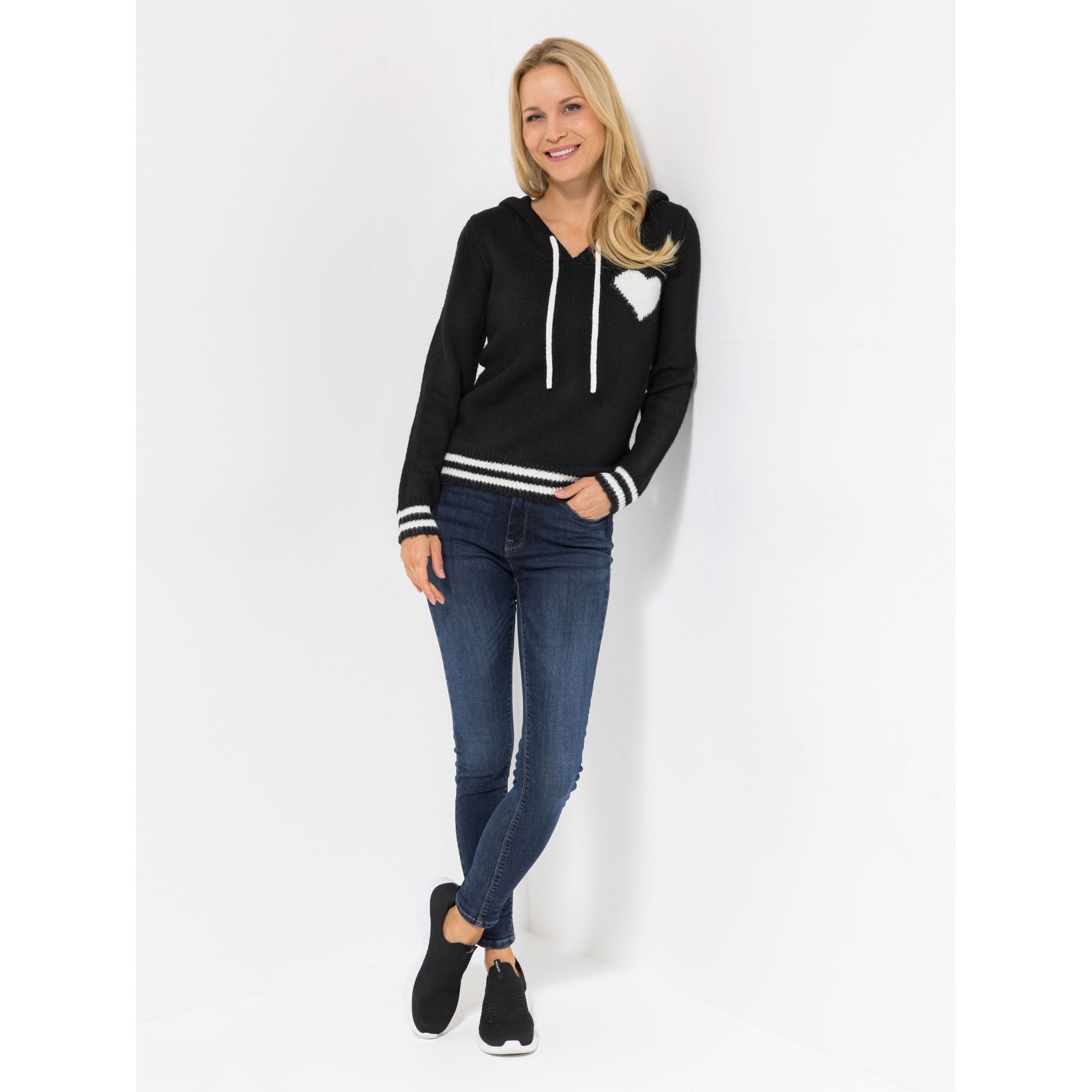 ICONIC by Marina Hoermanseder Pullover, 1/1 Arm Kapuze figurumspielend