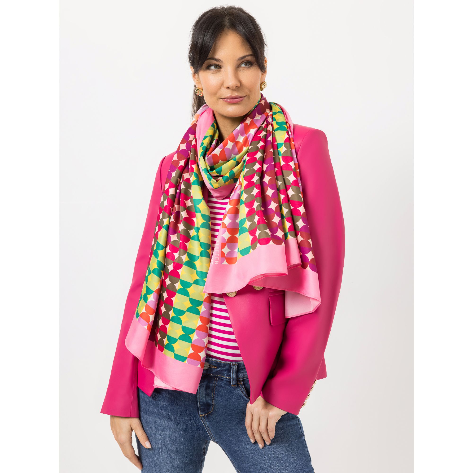 STEFFEN SCHRAUT Schal Caracas Twill-Stoff Allover-Druck ca. 190x90cm