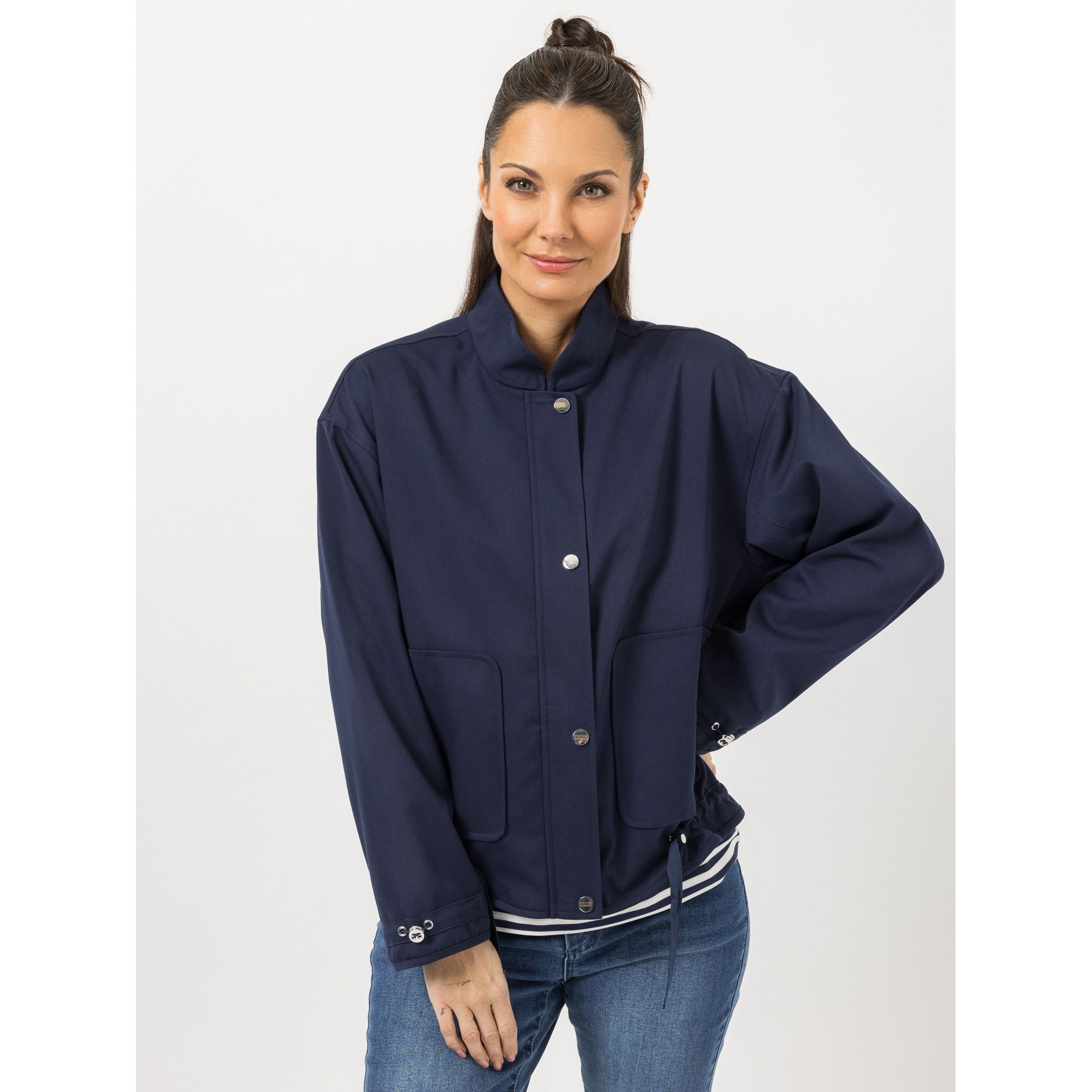 STEFFEN SCHRAUT Blousonjacke weiter Stehkragen aufgesetzte Taschen Oversize - leger weit