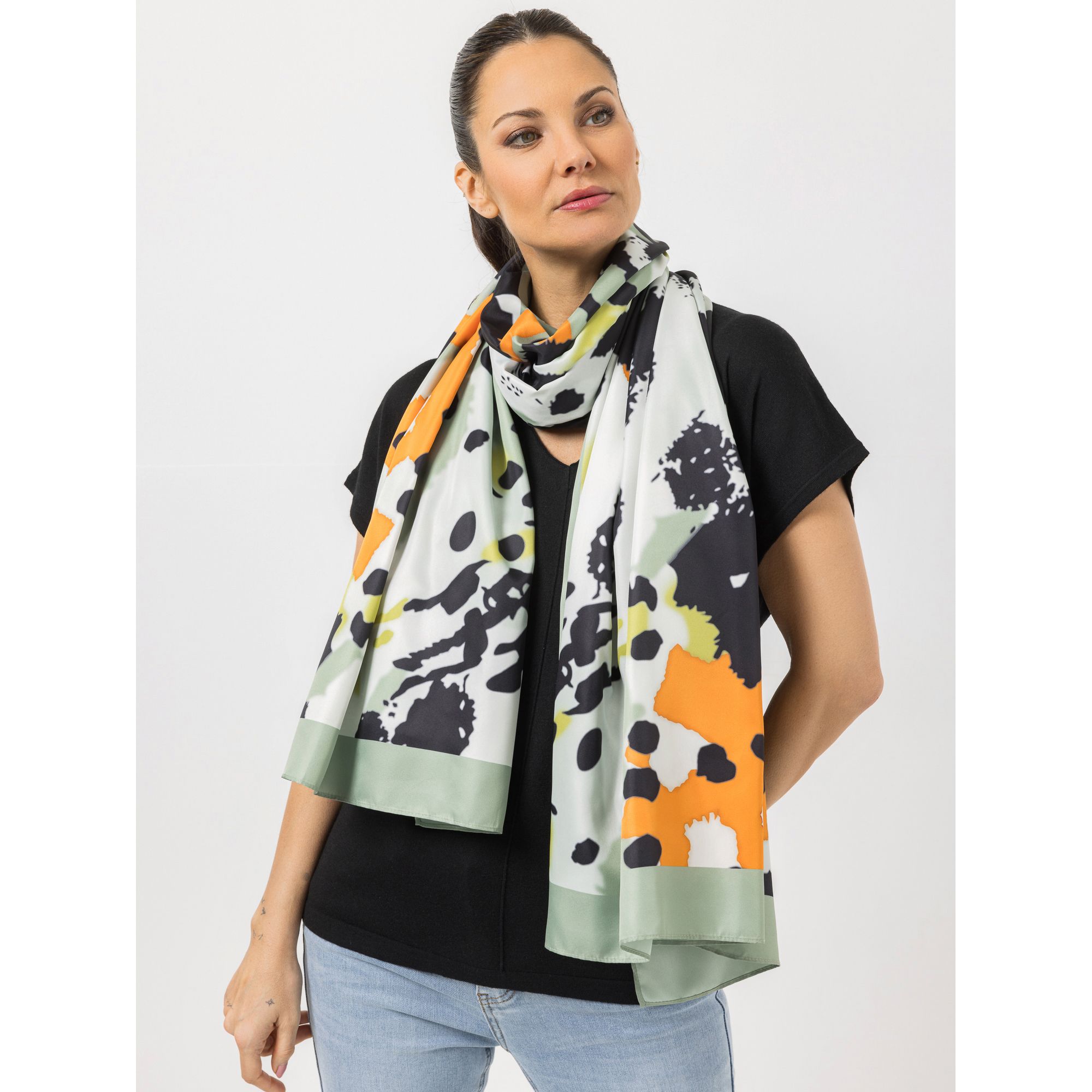 STEFFEN SCHRAUT Schal Caracas Twill-Stoff Allover-Druck ca. 190x90cm