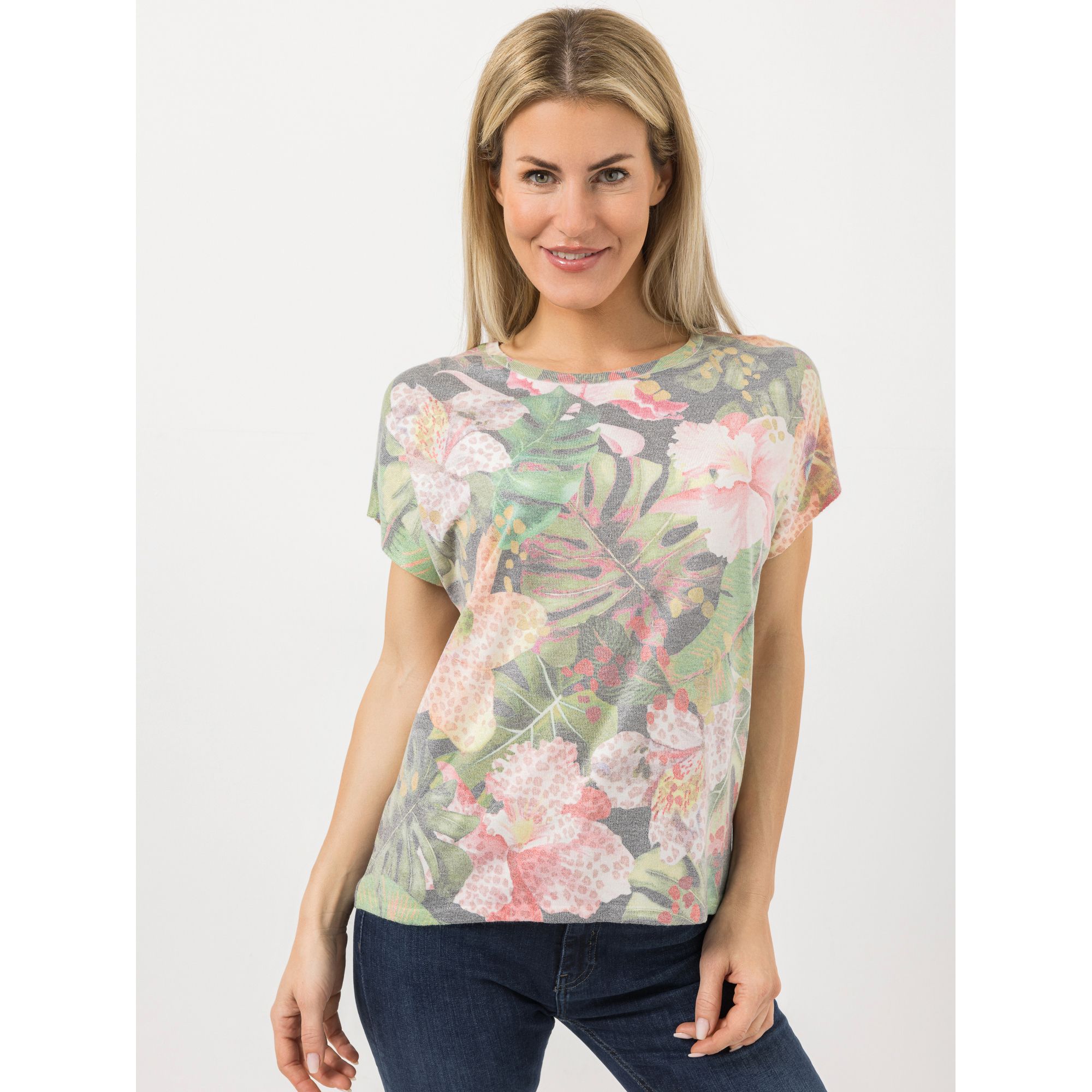 DINE 'N' DANCE Pullover ohne Arm Rundhalsausschnitt bedruckt figurumspielend